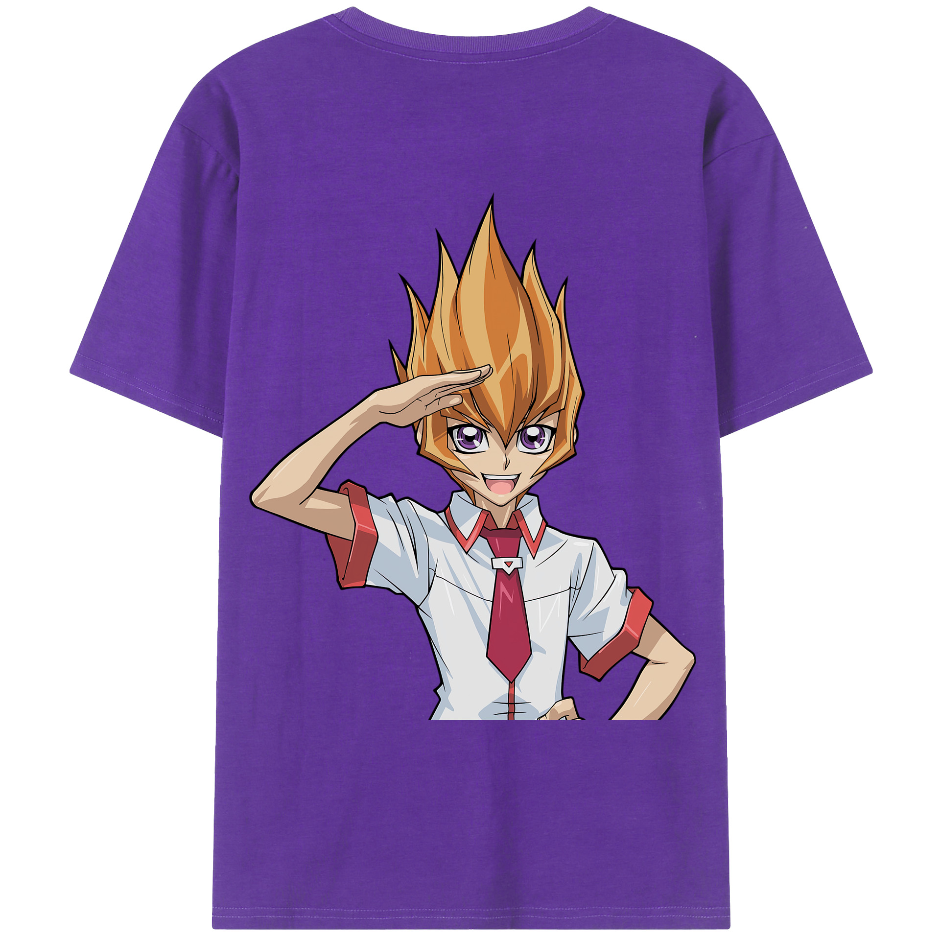 （画像用） 遊☆戯☆王 Yu-Gi-Oh! 綿100％ メンズ半袖Tシャツ（バックプリント） 通気性
