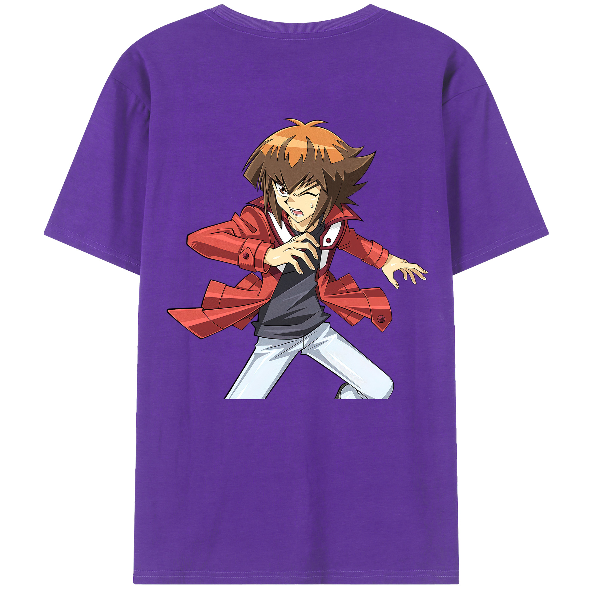 （画像用） 遊☆戯☆王 Yu-Gi-Oh! 綿100％ メンズ半袖Tシャツ（バックプリント） 通気性