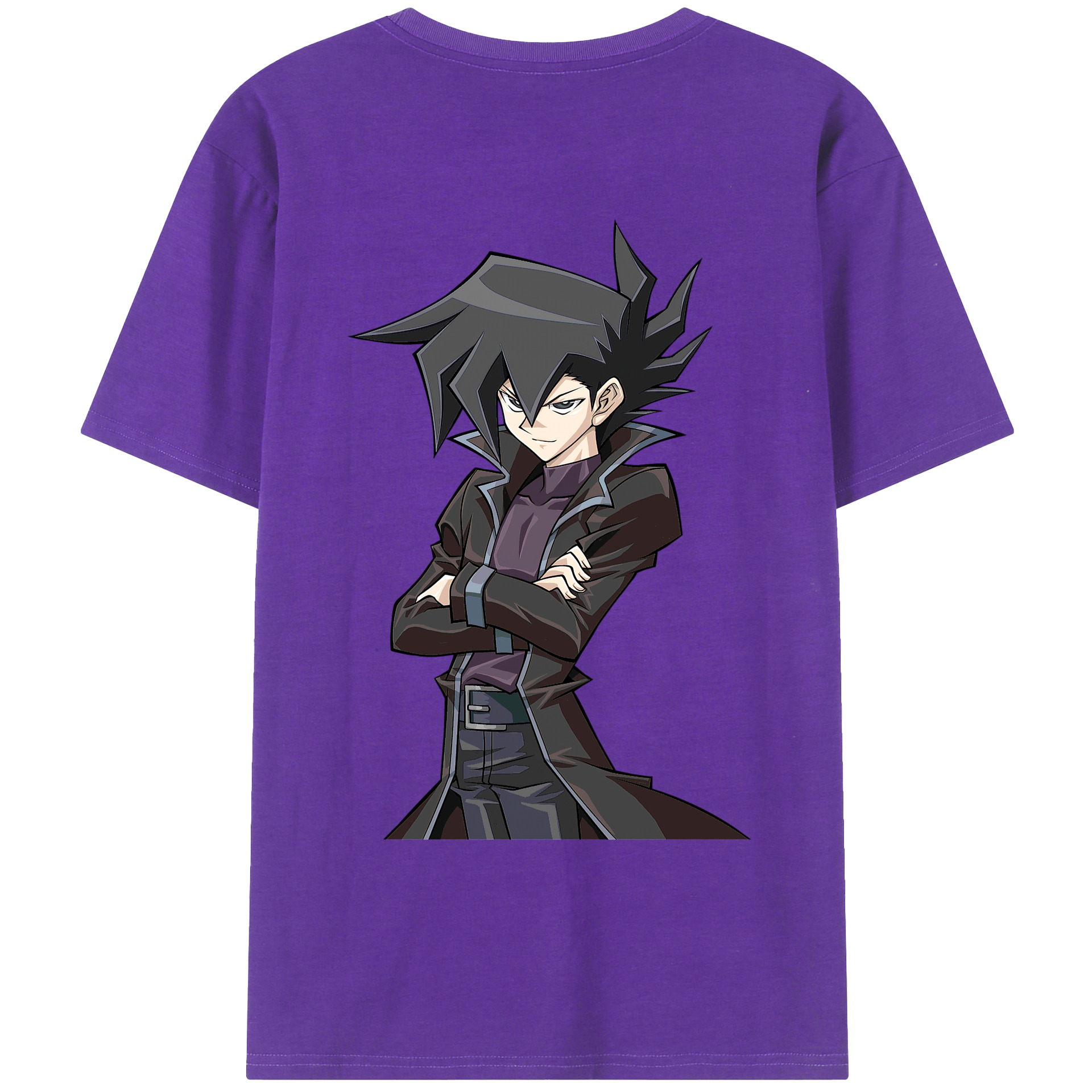 （画像用） 遊☆戯☆王 Yu-Gi-Oh! 綿100％ メンズ半袖Tシャツ（バックプリント） 通気性