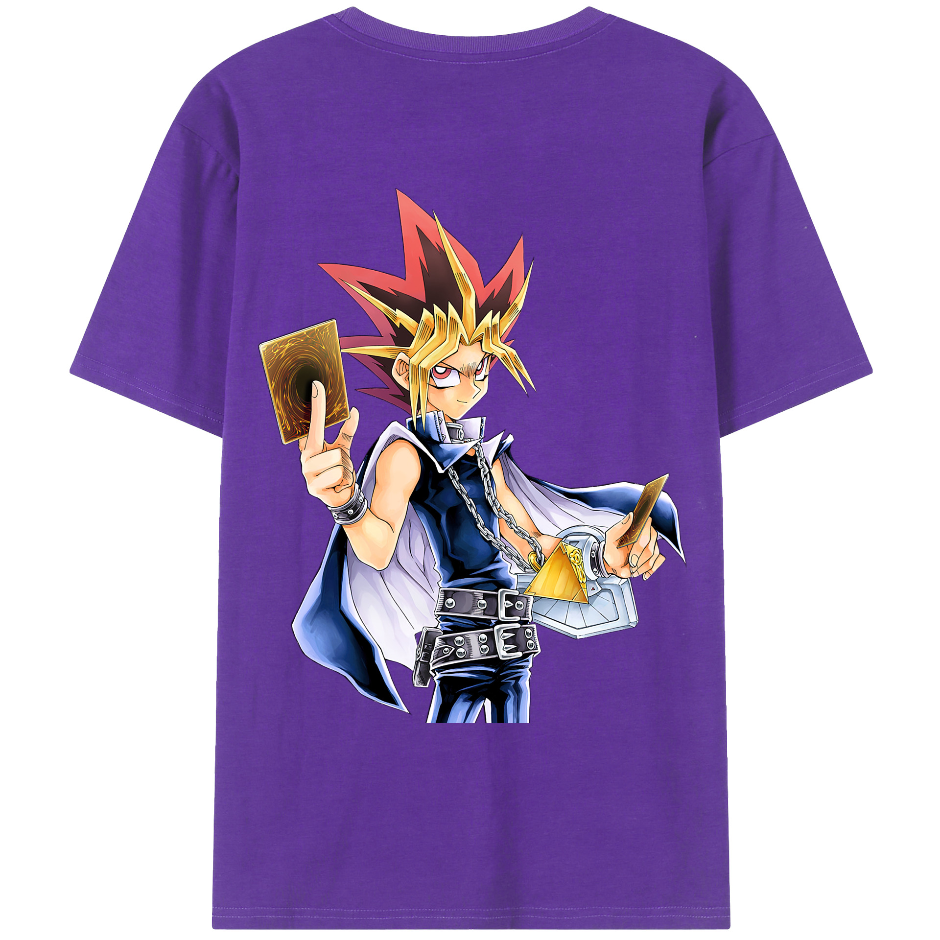 （画像用） 遊☆戯☆王 Yu-Gi-Oh! 綿100％ メンズ半袖Tシャツ（バックプリント） 通気性
