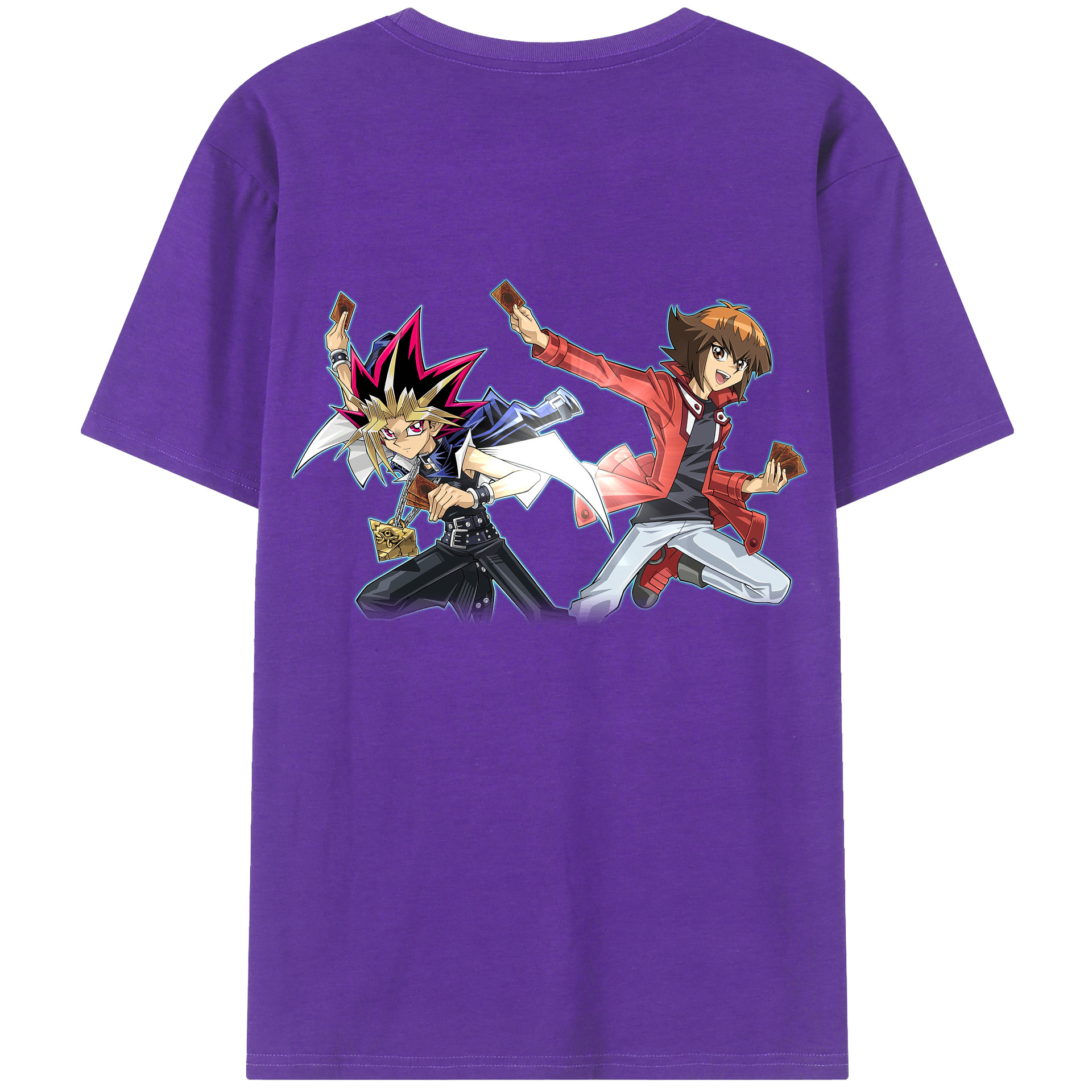 （画像用） 遊☆戯☆王 Yu-Gi-Oh! 綿100％ メンズ半袖Tシャツ（バックプリント） 通気性