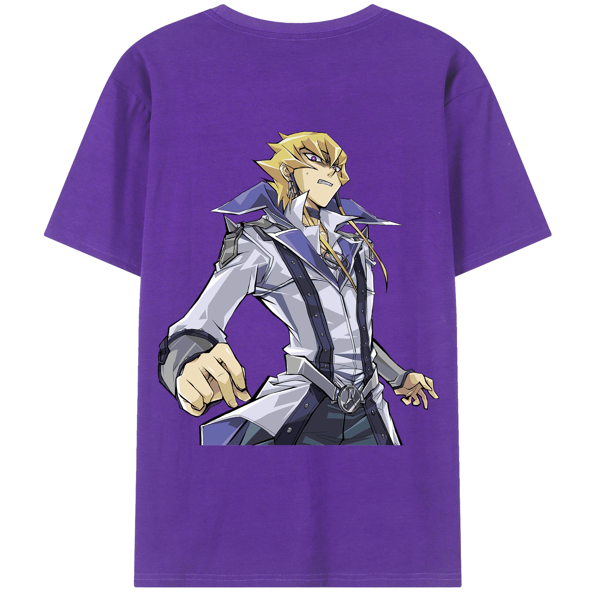 （画像用） 遊☆戯☆王 Yu-Gi-Oh! 綿100％ メンズ半袖Tシャツ（バックプリント） 通気性
