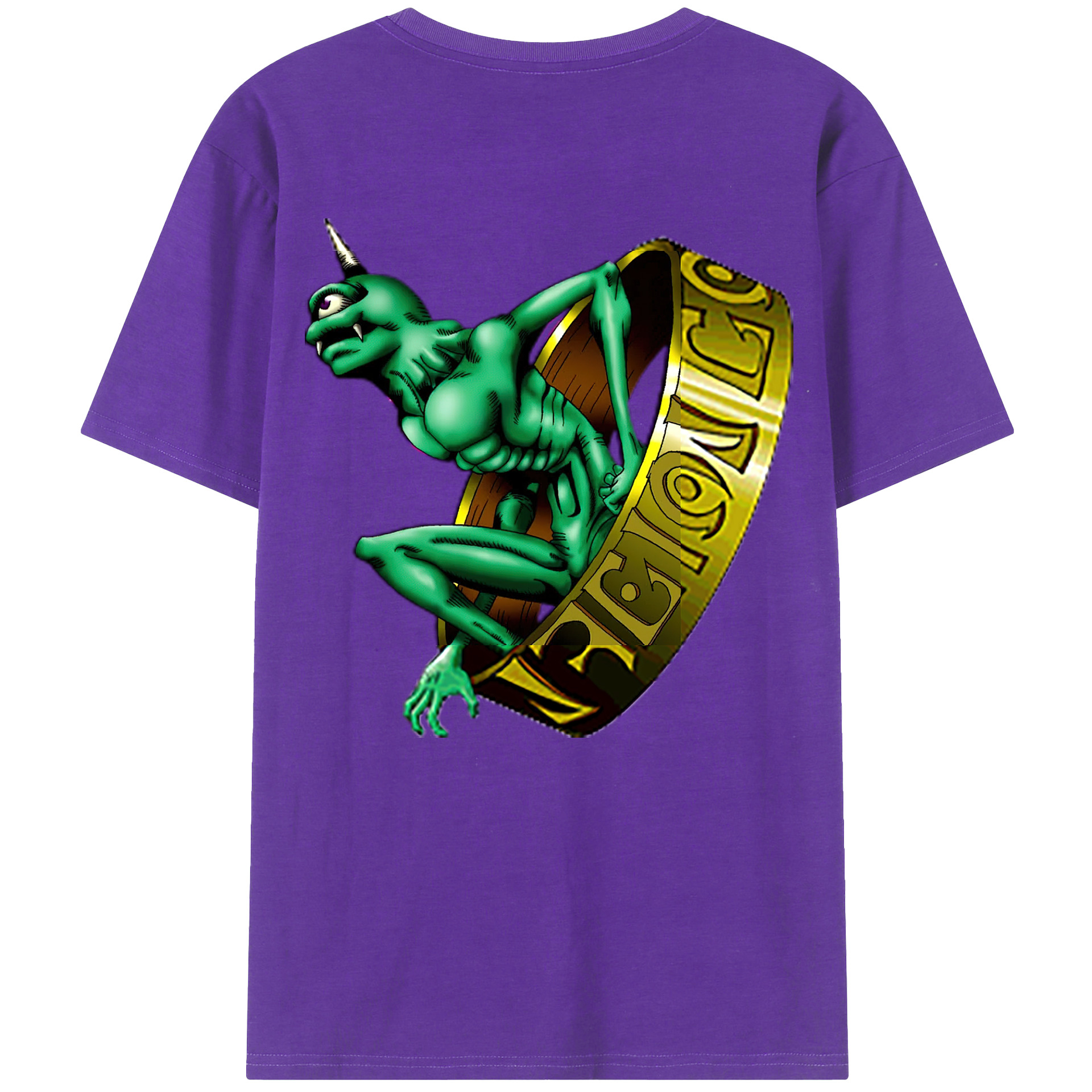 （画像用） 遊☆戯☆王 Yu-Gi-Oh! 綿100％ メンズ半袖Tシャツ（バックプリント） 通気性