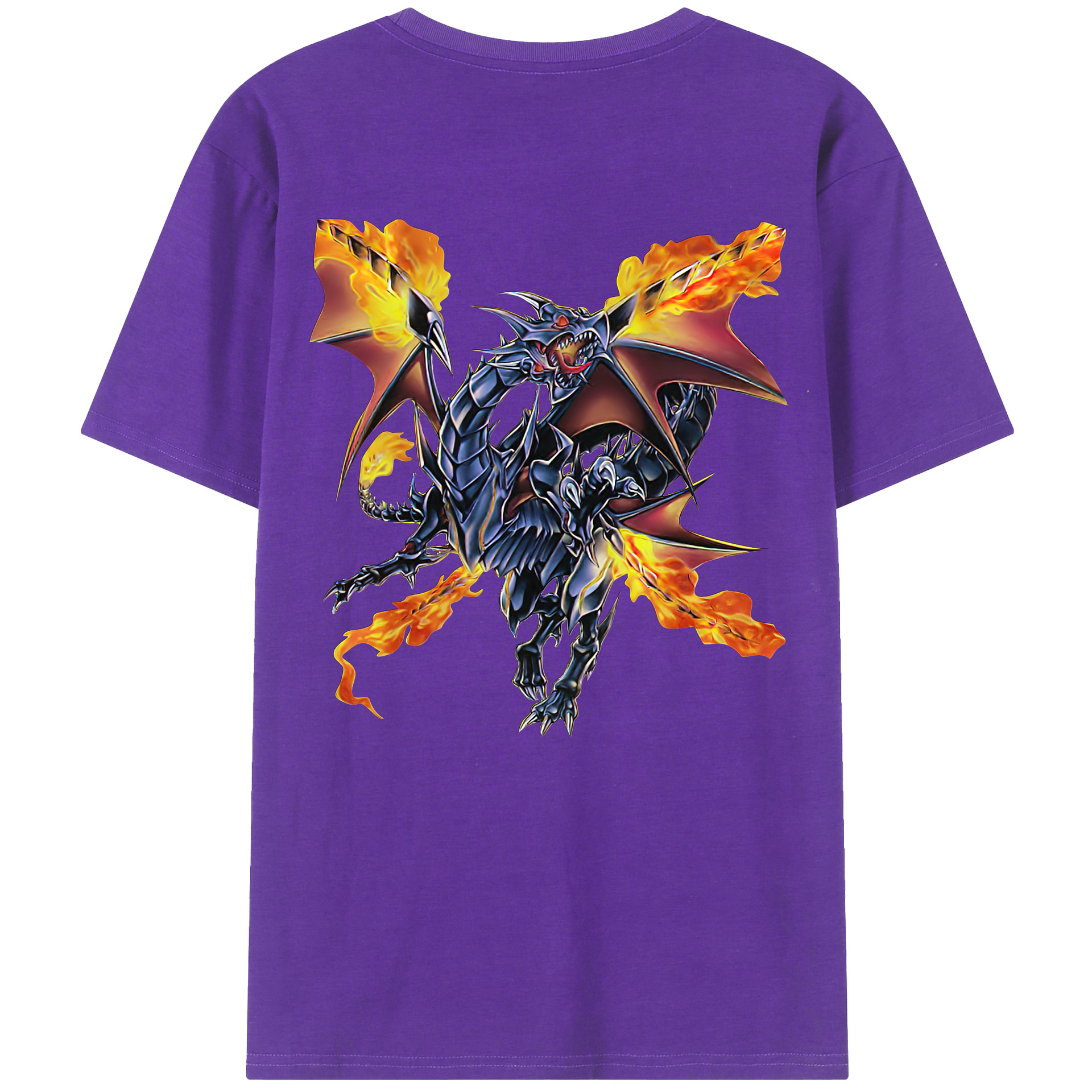 （画像用） 遊☆戯☆王 Yu-Gi-Oh! 綿100％ メンズ半袖Tシャツ（バックプリント） 通気性