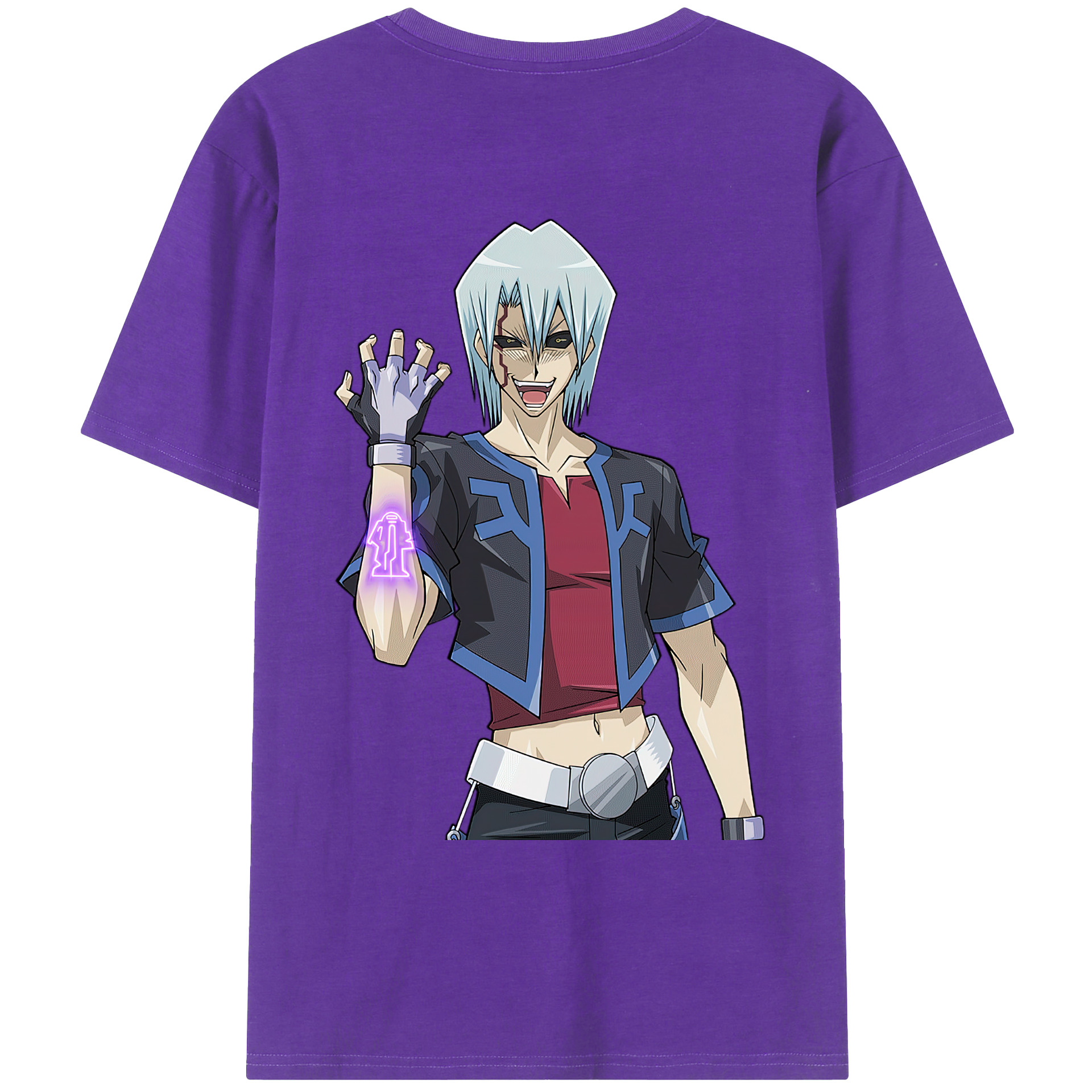 （画像用） 遊☆戯☆王 Yu-Gi-Oh! 綿100％ メンズ半袖Tシャツ（バックプリント） 通気性