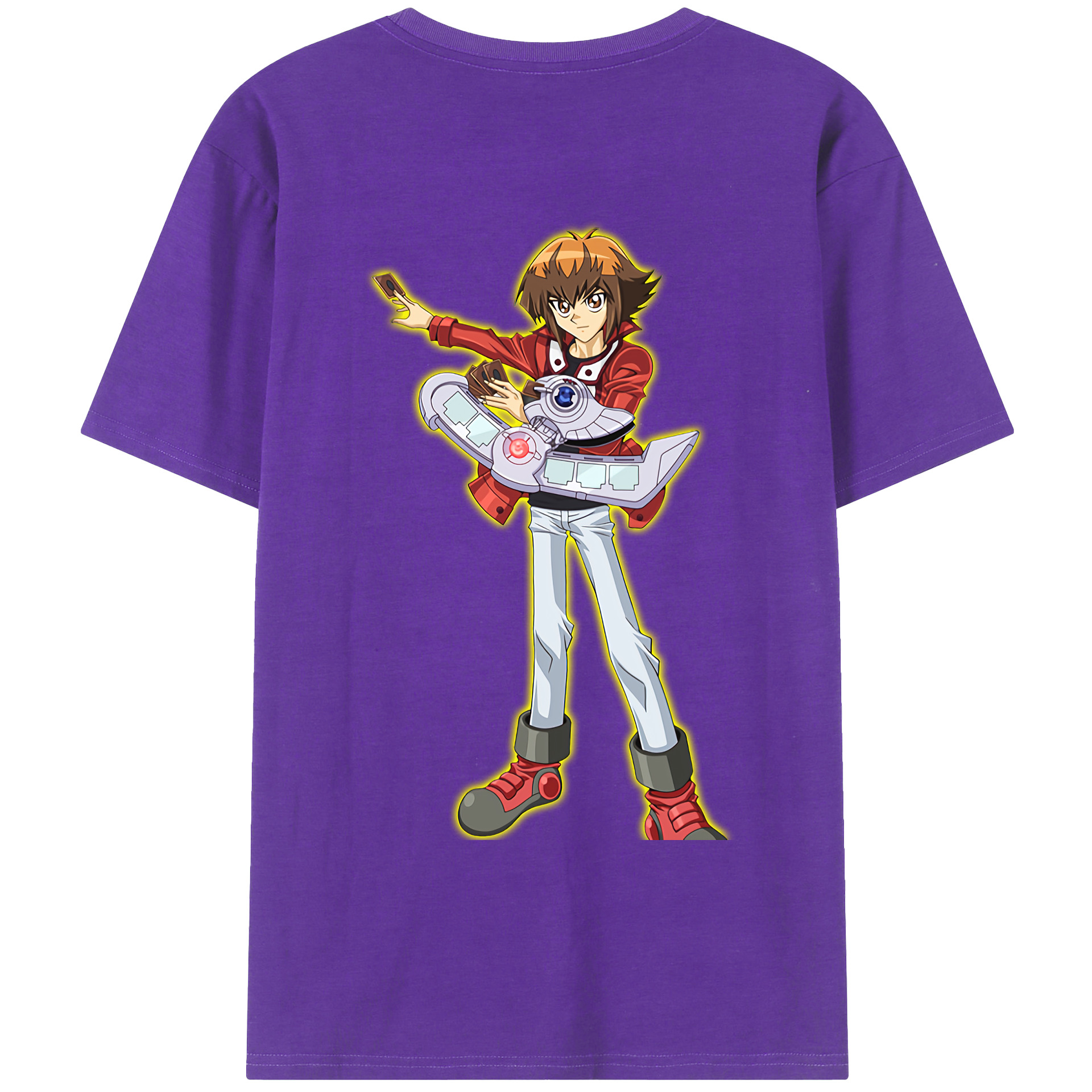 （画像用） 遊☆戯☆王 Yu-Gi-Oh! 綿100％ メンズ半袖Tシャツ（バックプリント） 通気性