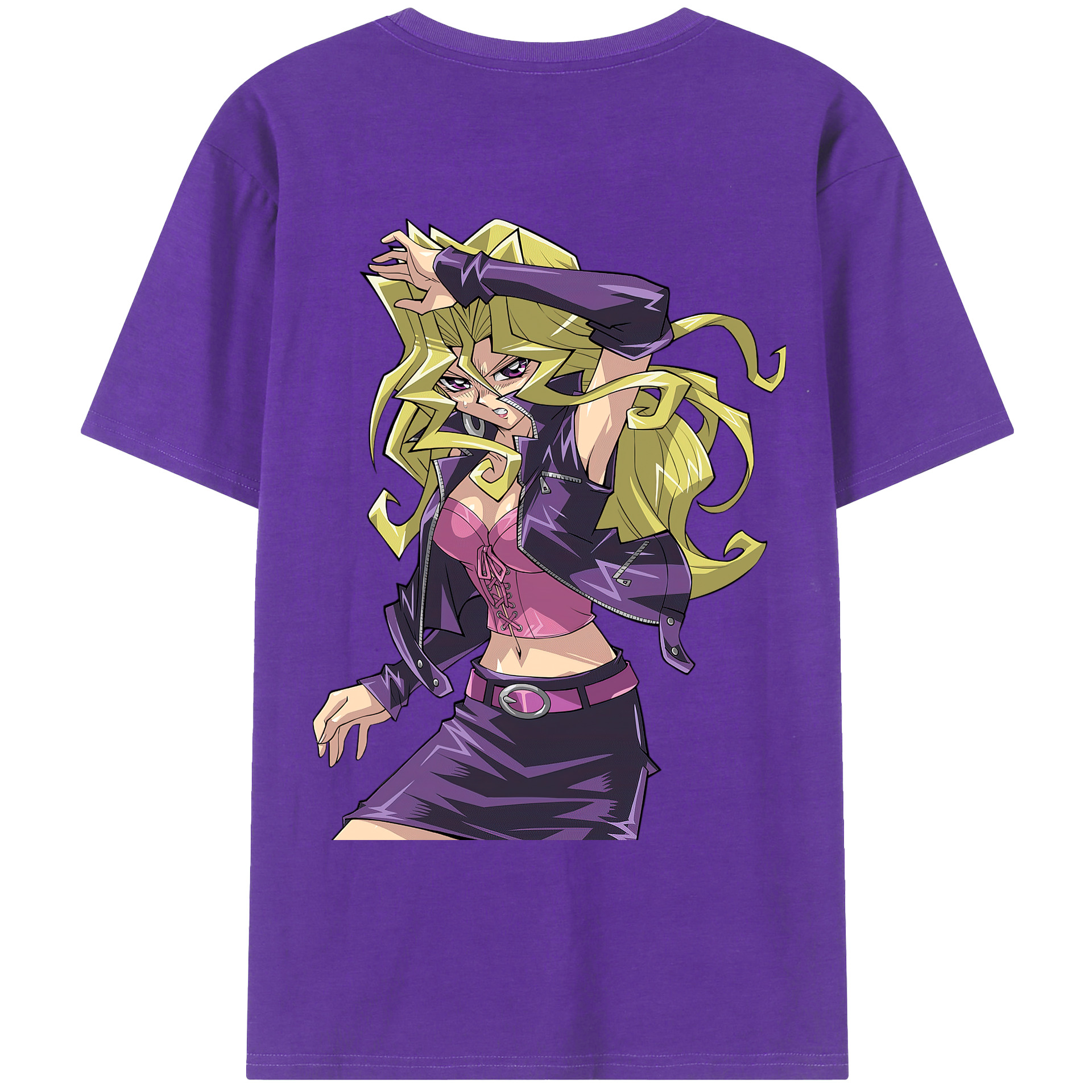 （画像用） 遊☆戯☆王 Yu-Gi-Oh! 綿100％ メンズ半袖Tシャツ（バックプリント） 通気性