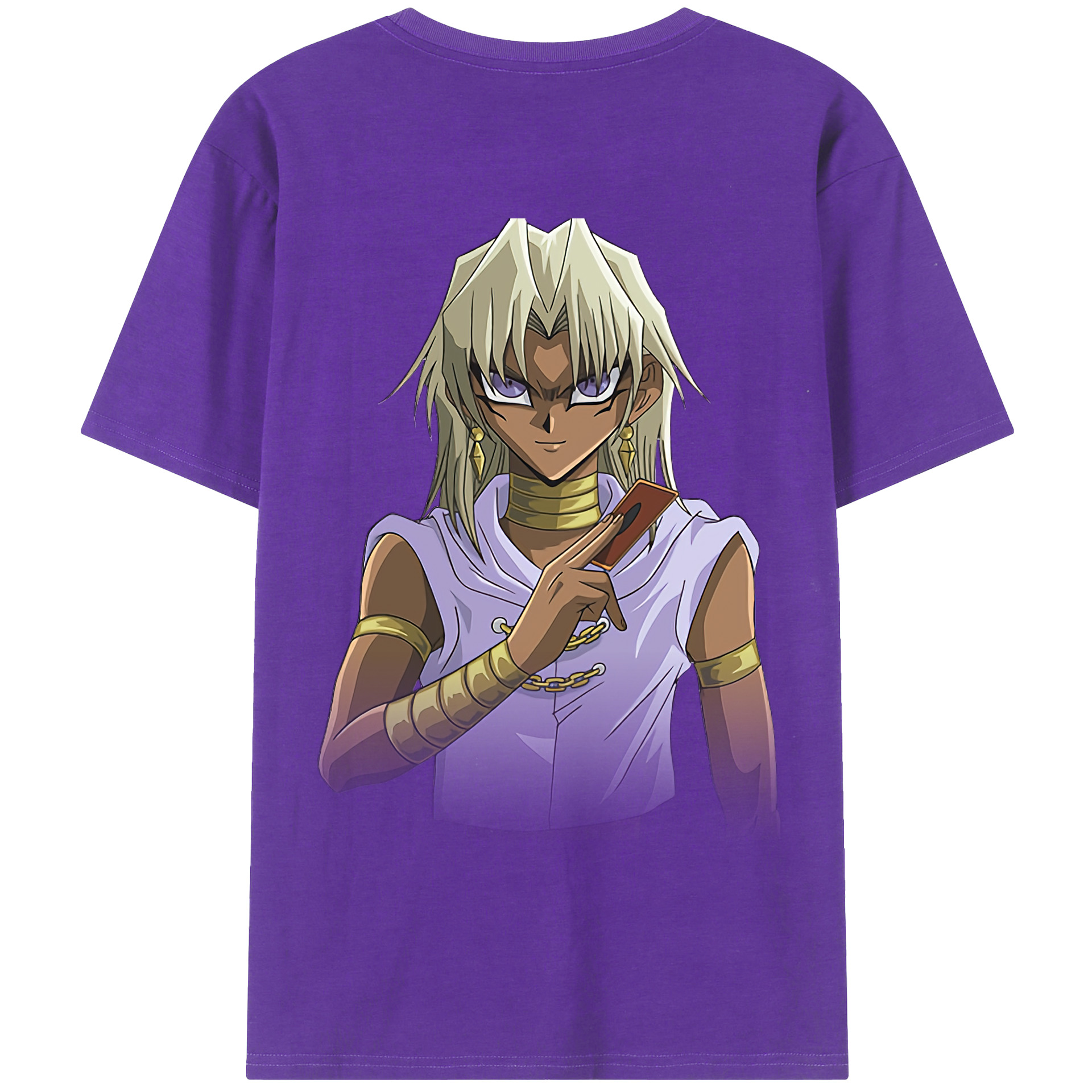（画像用） 遊☆戯☆王 Yu-Gi-Oh! 綿100％ メンズ半袖Tシャツ（バックプリント） 通気性