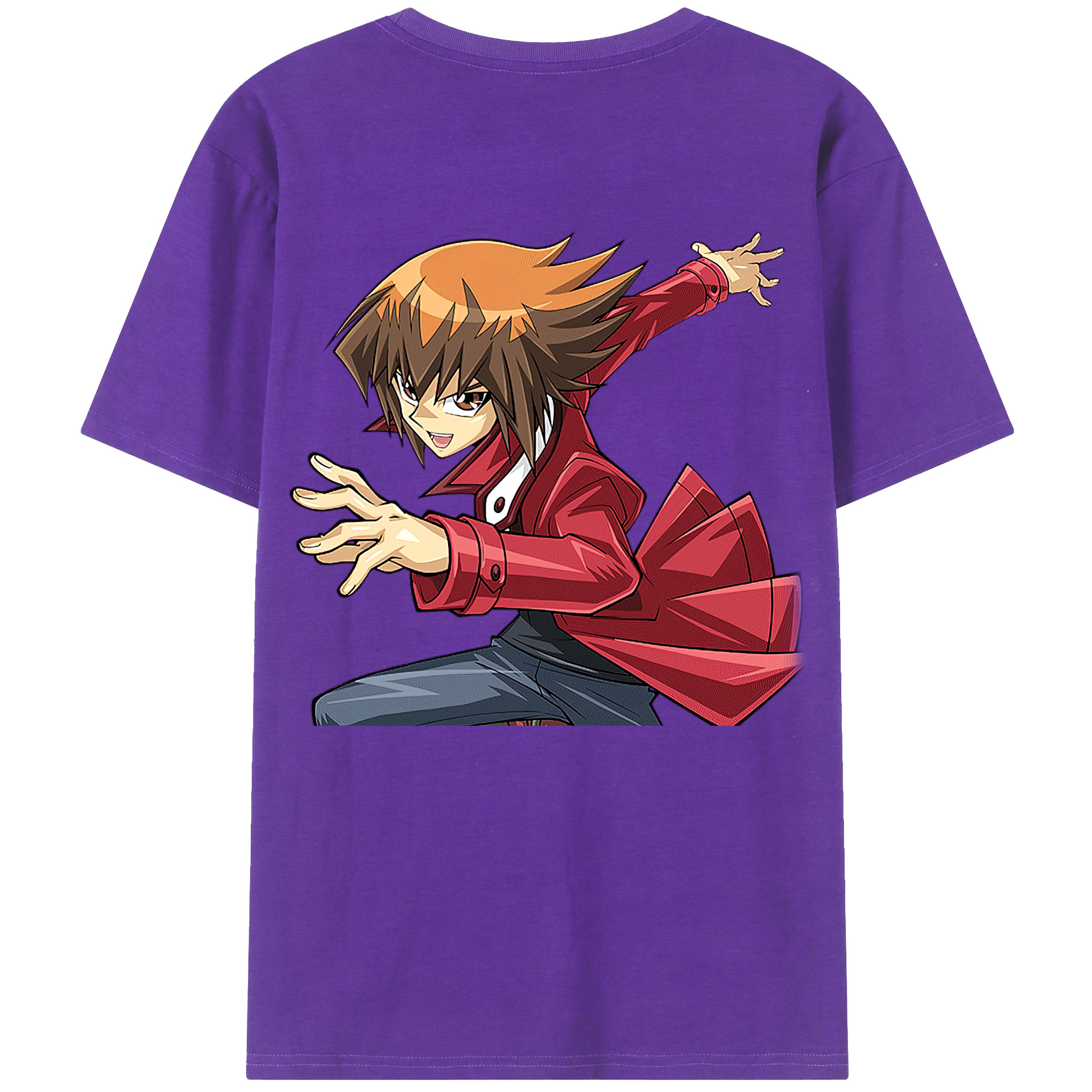 （画像用） 遊☆戯☆王 Yu-Gi-Oh! 綿100％ メンズ半袖Tシャツ（バックプリント） 通気性