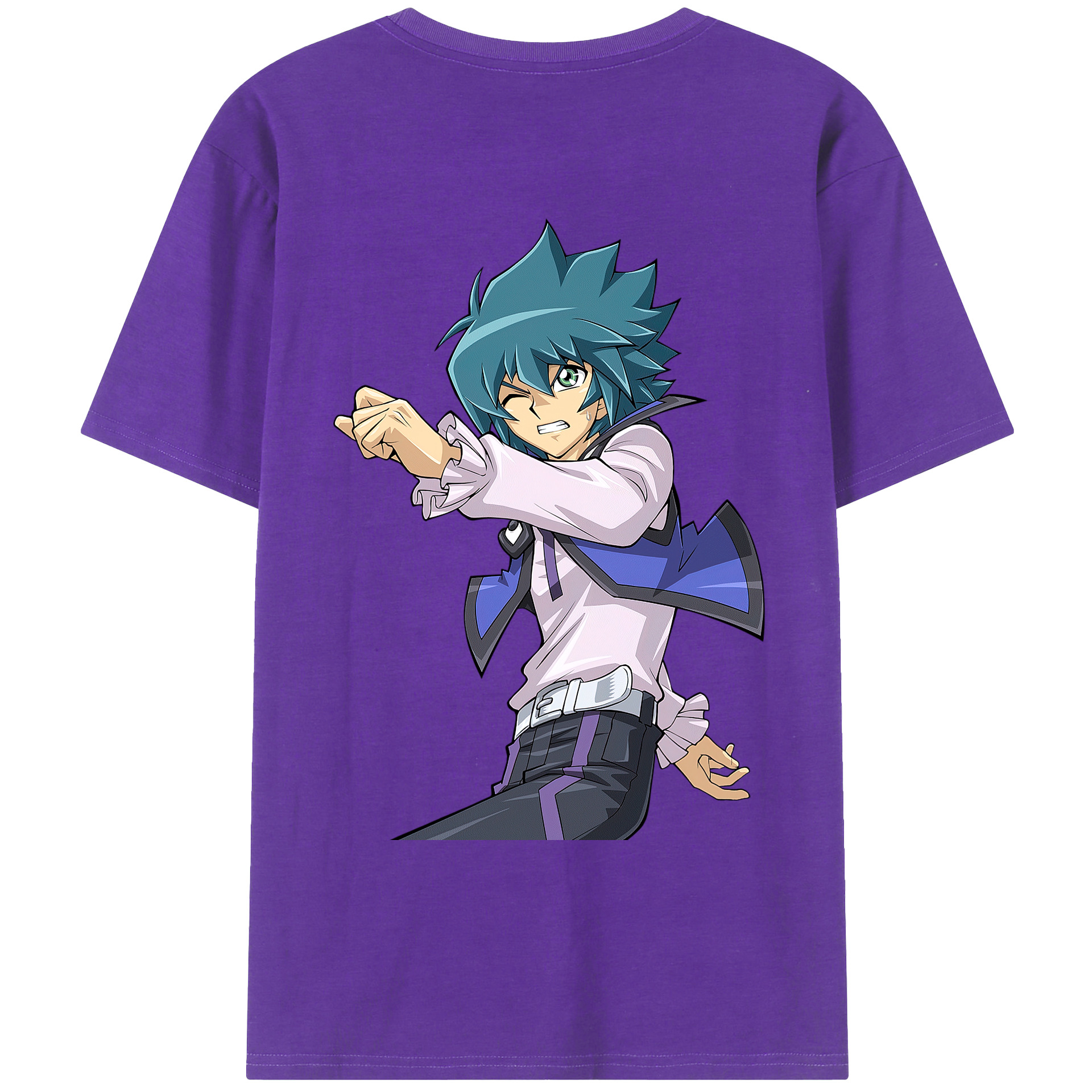 （画像用） 遊☆戯☆王 Yu-Gi-Oh! 綿100％ メンズ半袖Tシャツ（バックプリント） 通気性