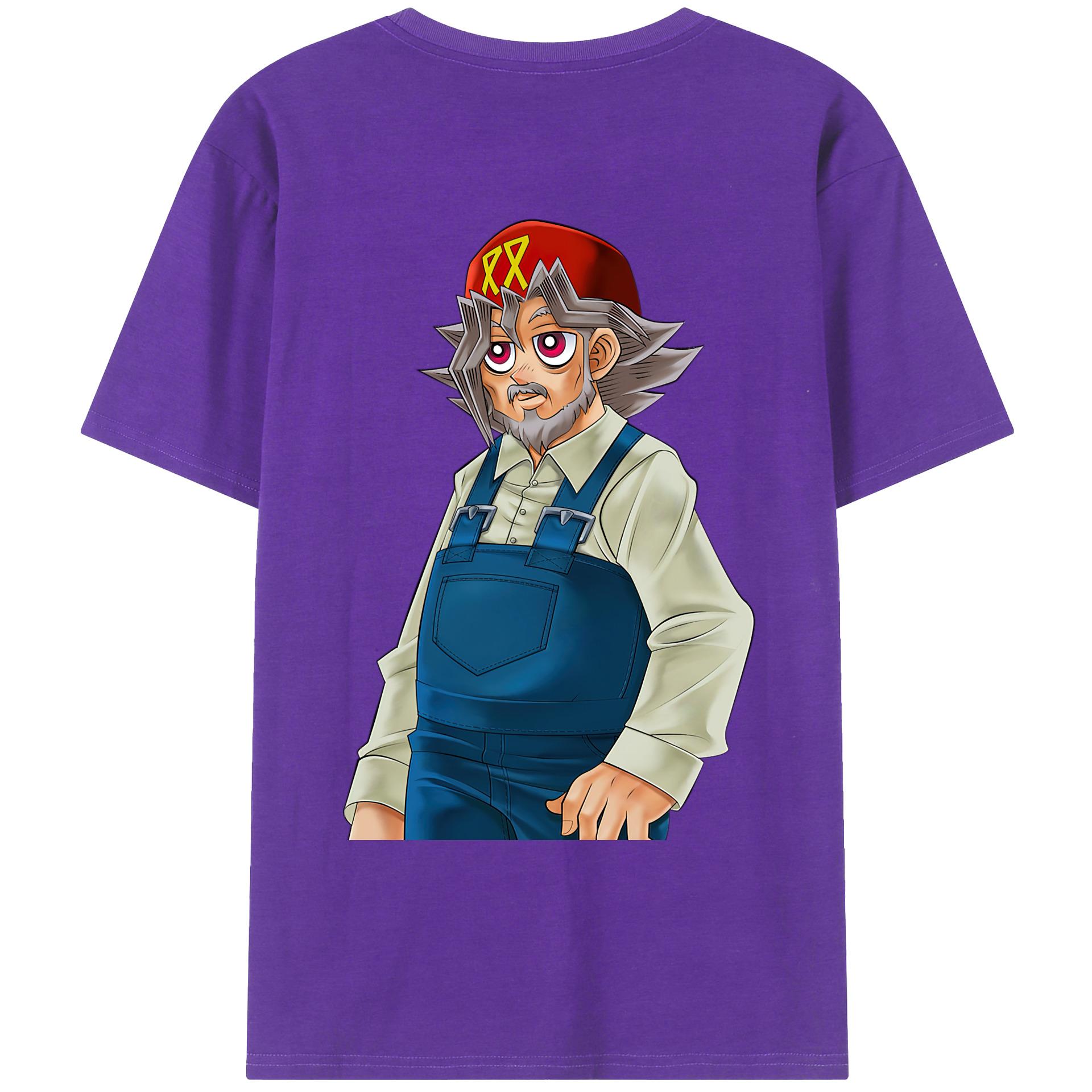 （画像用） 遊☆戯☆王 Yu-Gi-Oh! 綿100％ メンズ半袖Tシャツ（バックプリント） 通気性