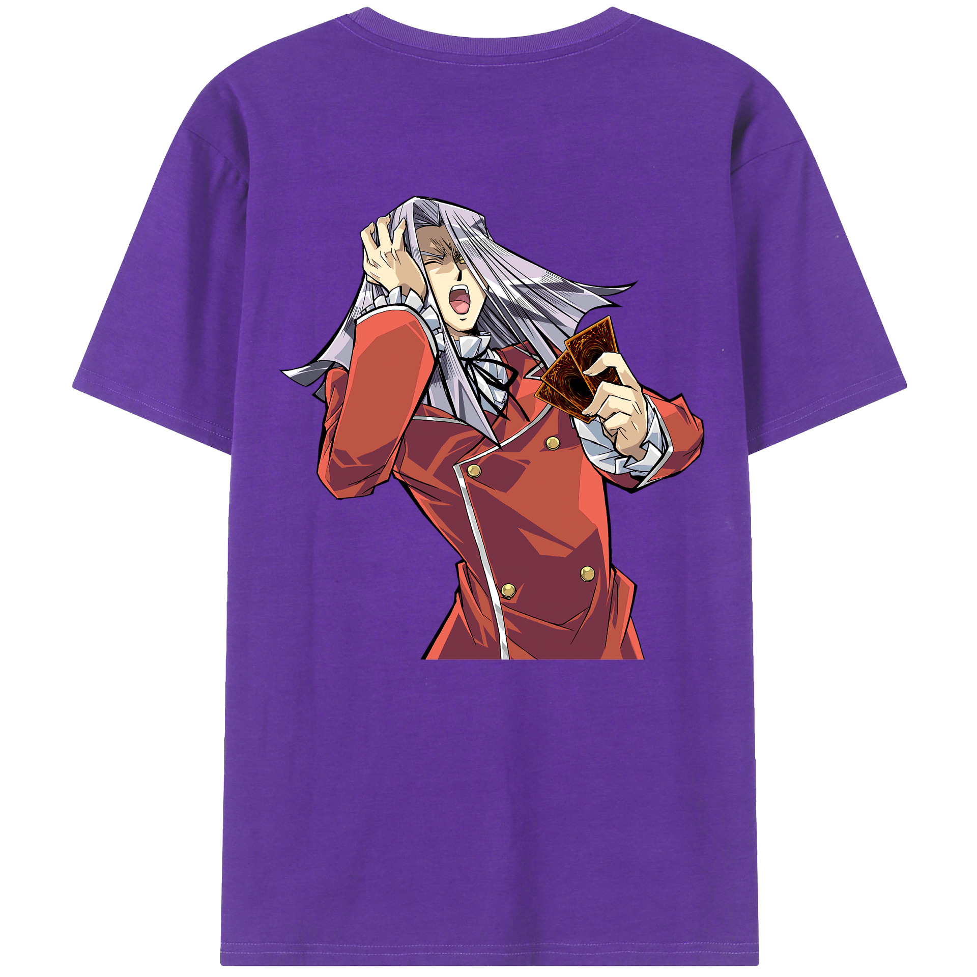 （画像用） 遊☆戯☆王 Yu-Gi-Oh! 綿100％ メンズ半袖Tシャツ（バックプリント） 通気性