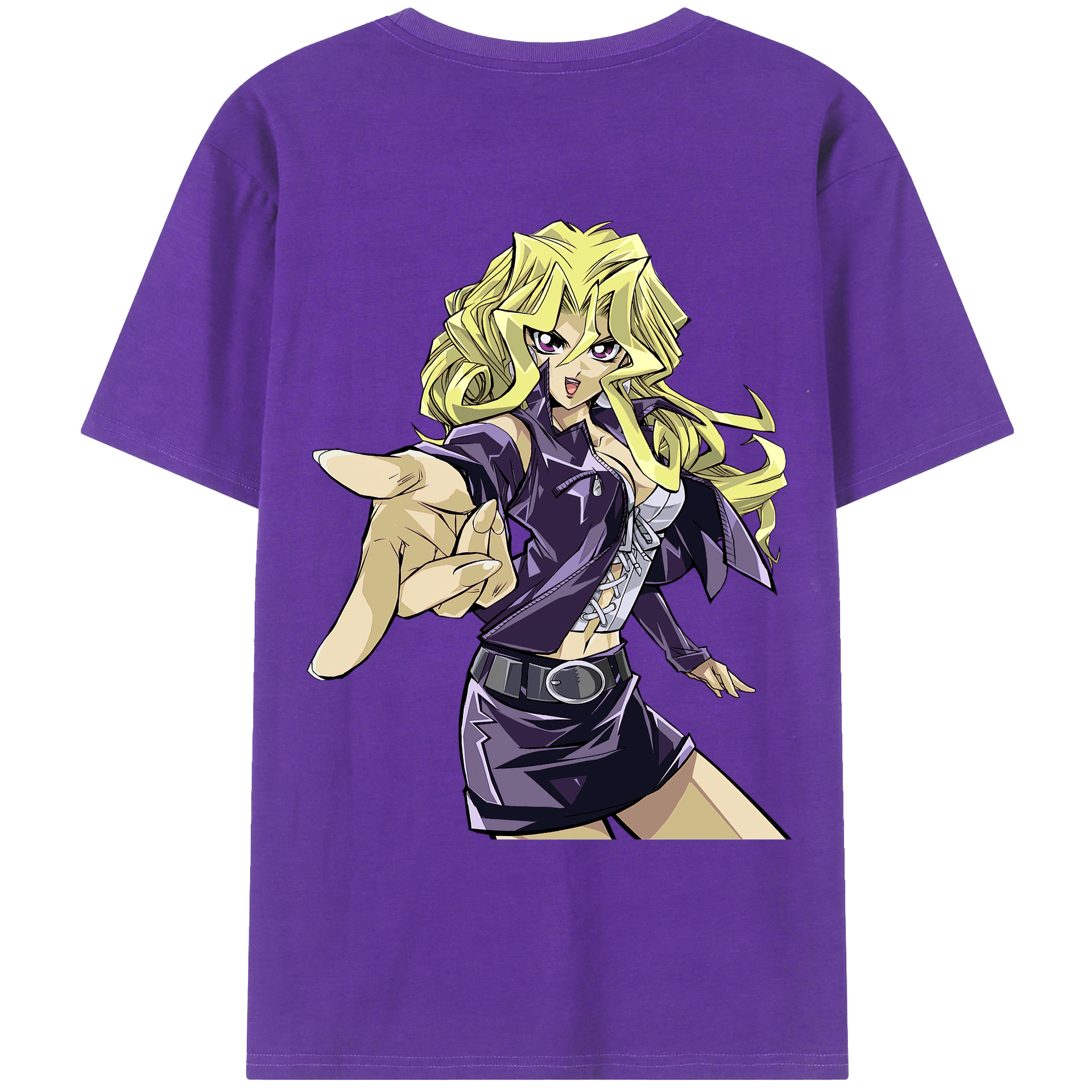（画像用） 遊☆戯☆王 Yu-Gi-Oh! 綿100％ メンズ半袖Tシャツ（バックプリント） 通気性