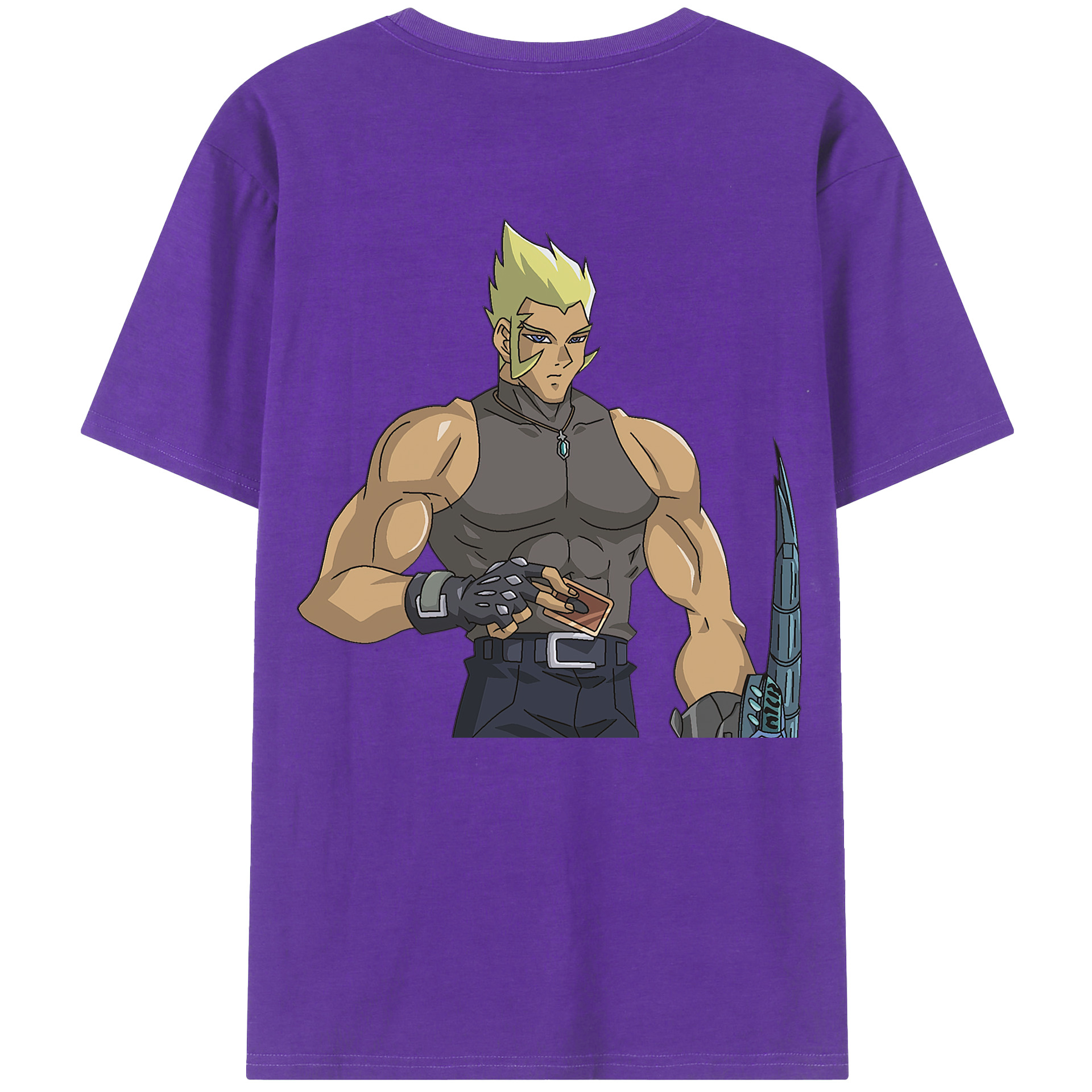（画像用） 遊☆戯☆王 Yu-Gi-Oh! 綿100％ メンズ半袖Tシャツ（バックプリント） 通気性