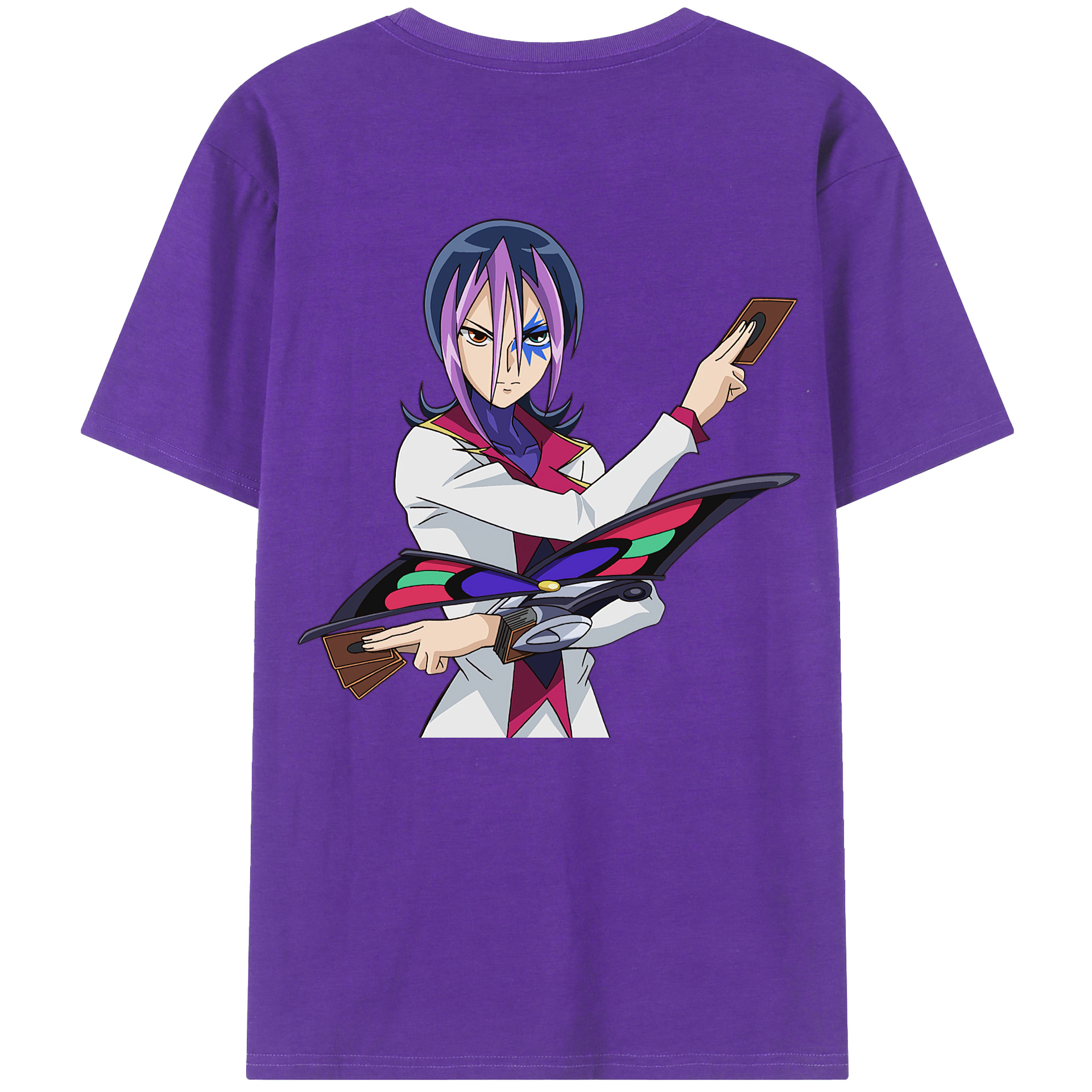 （画像用） 遊☆戯☆王 Yu-Gi-Oh! 綿100％ メンズ半袖Tシャツ（バックプリント） 通気性