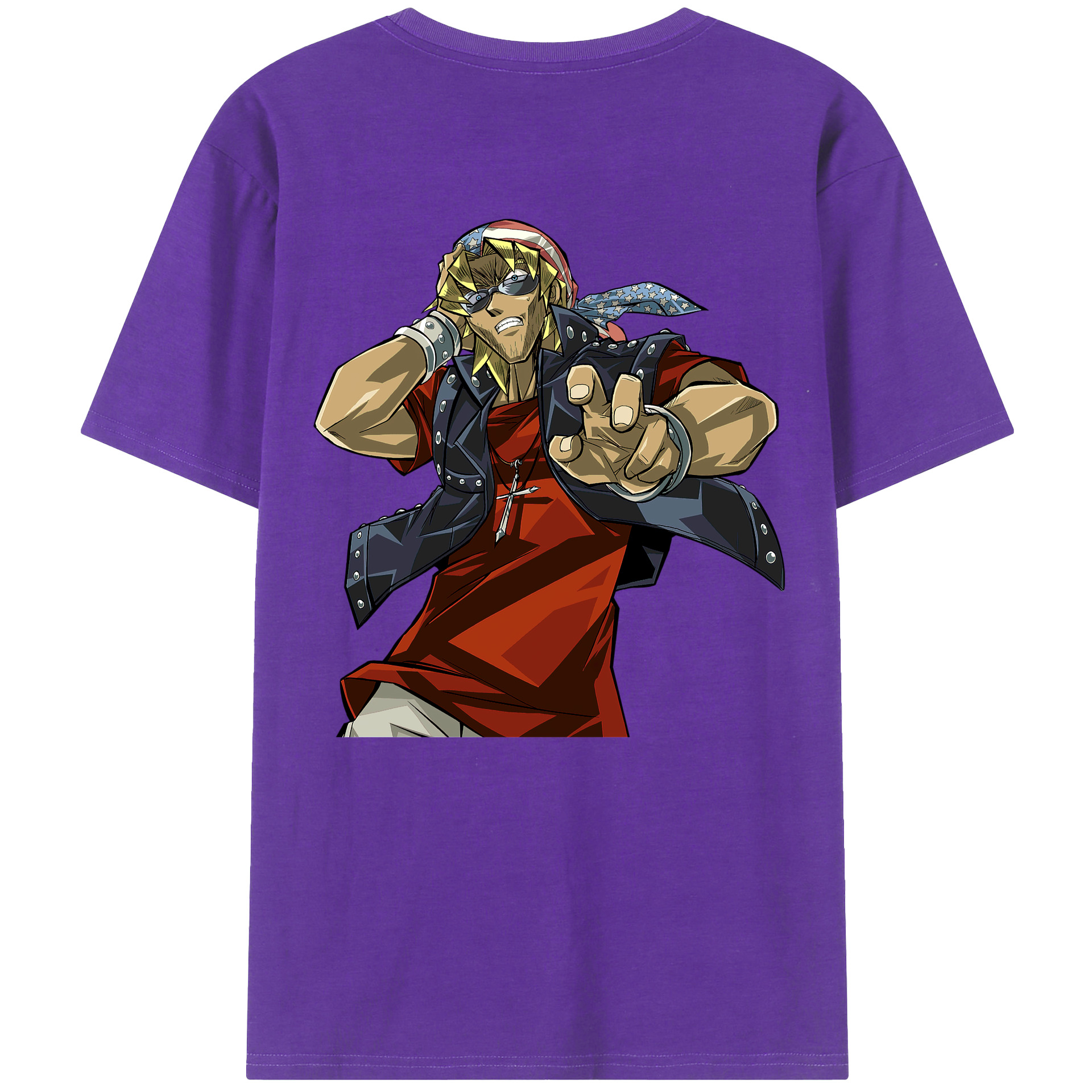 （画像用） 遊☆戯☆王 Yu-Gi-Oh! 綿100％ メンズ半袖Tシャツ（バックプリント） 通気性