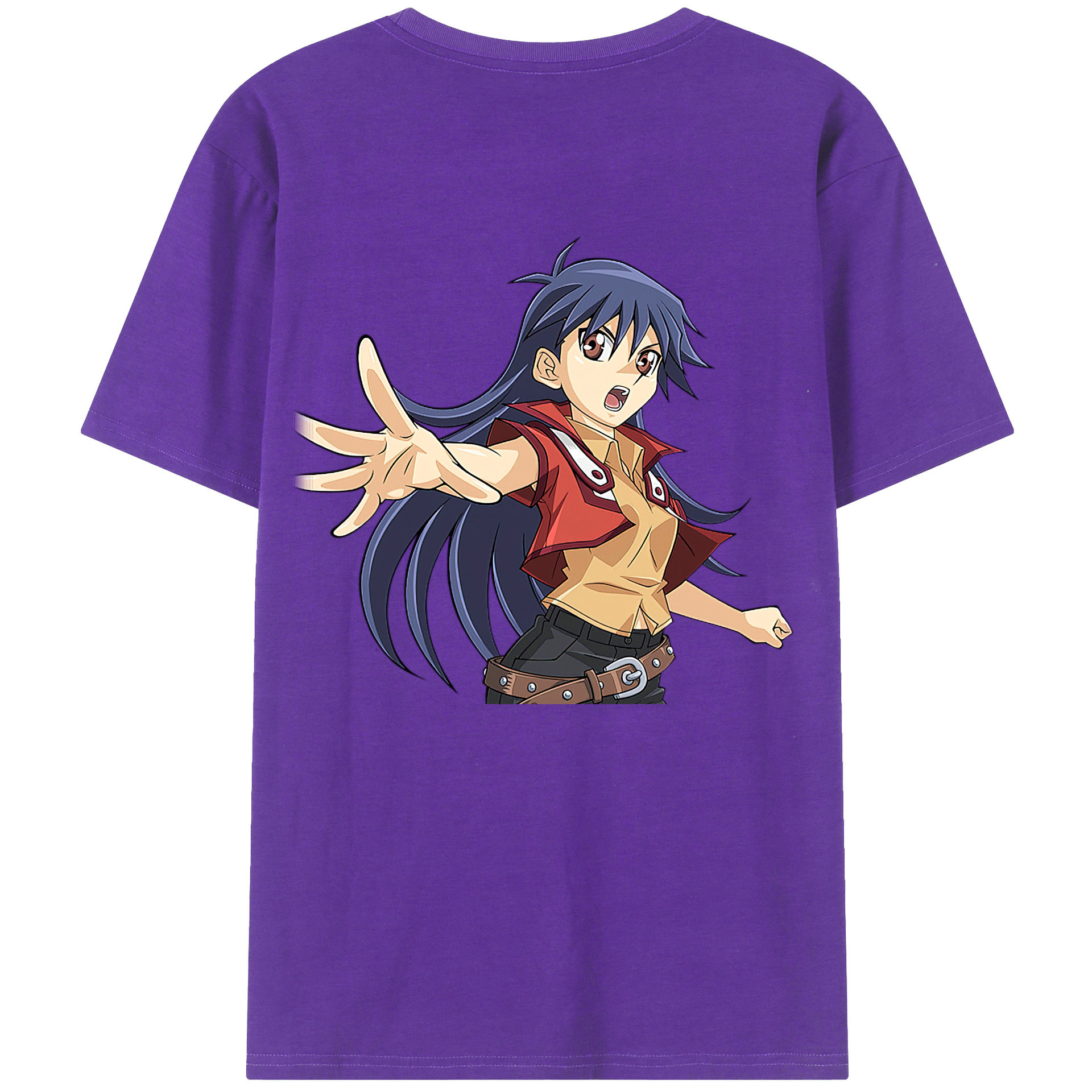 （画像用） 遊☆戯☆王 Yu-Gi-Oh! 綿100％ メンズ半袖Tシャツ（バックプリント） 通気性