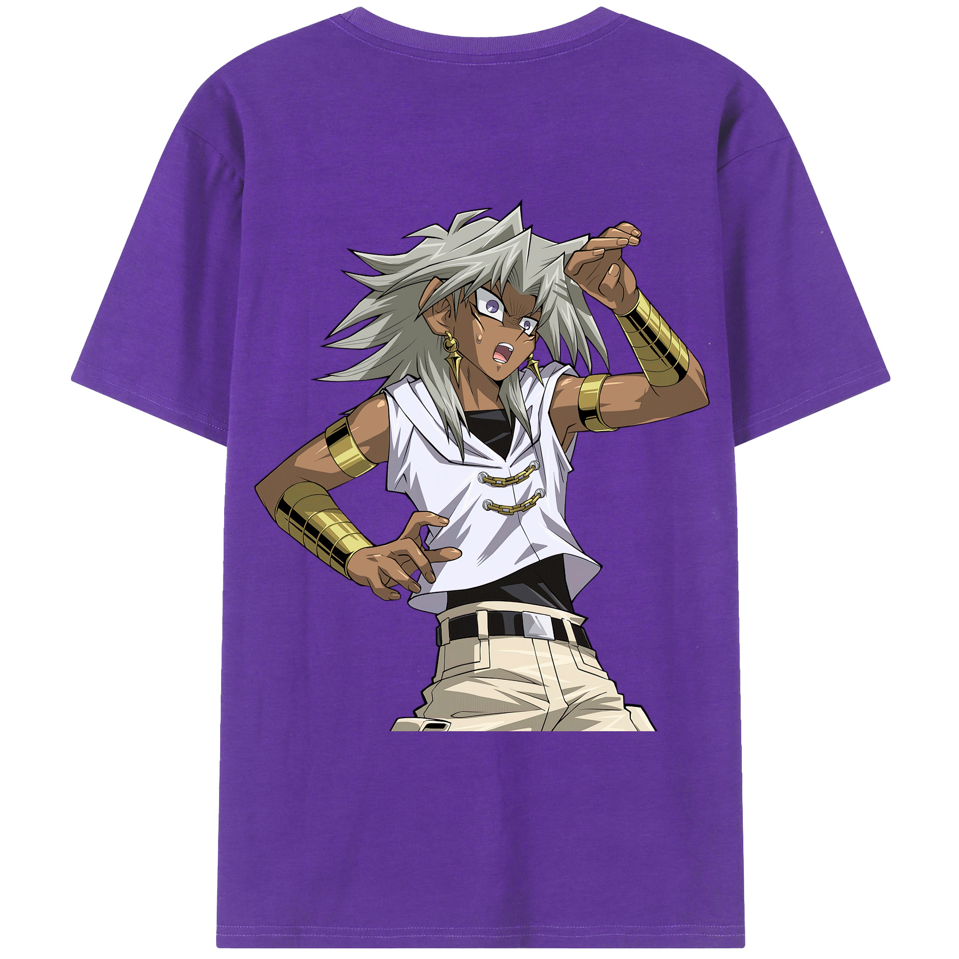 （画像用） 遊☆戯☆王 Yu-Gi-Oh! 綿100％ メンズ半袖Tシャツ（バックプリント） 通気性