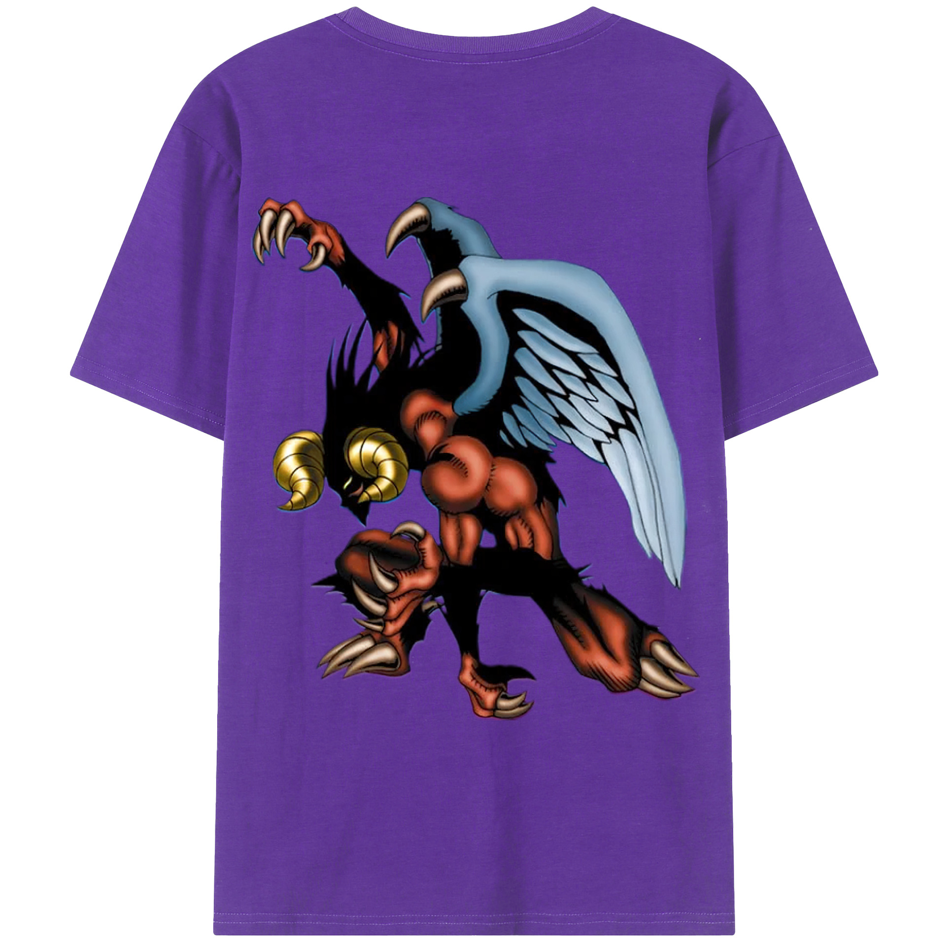 （画像用） 遊☆戯☆王 Yu-Gi-Oh! 綿100％ メンズ半袖Tシャツ（バックプリント） 通気性