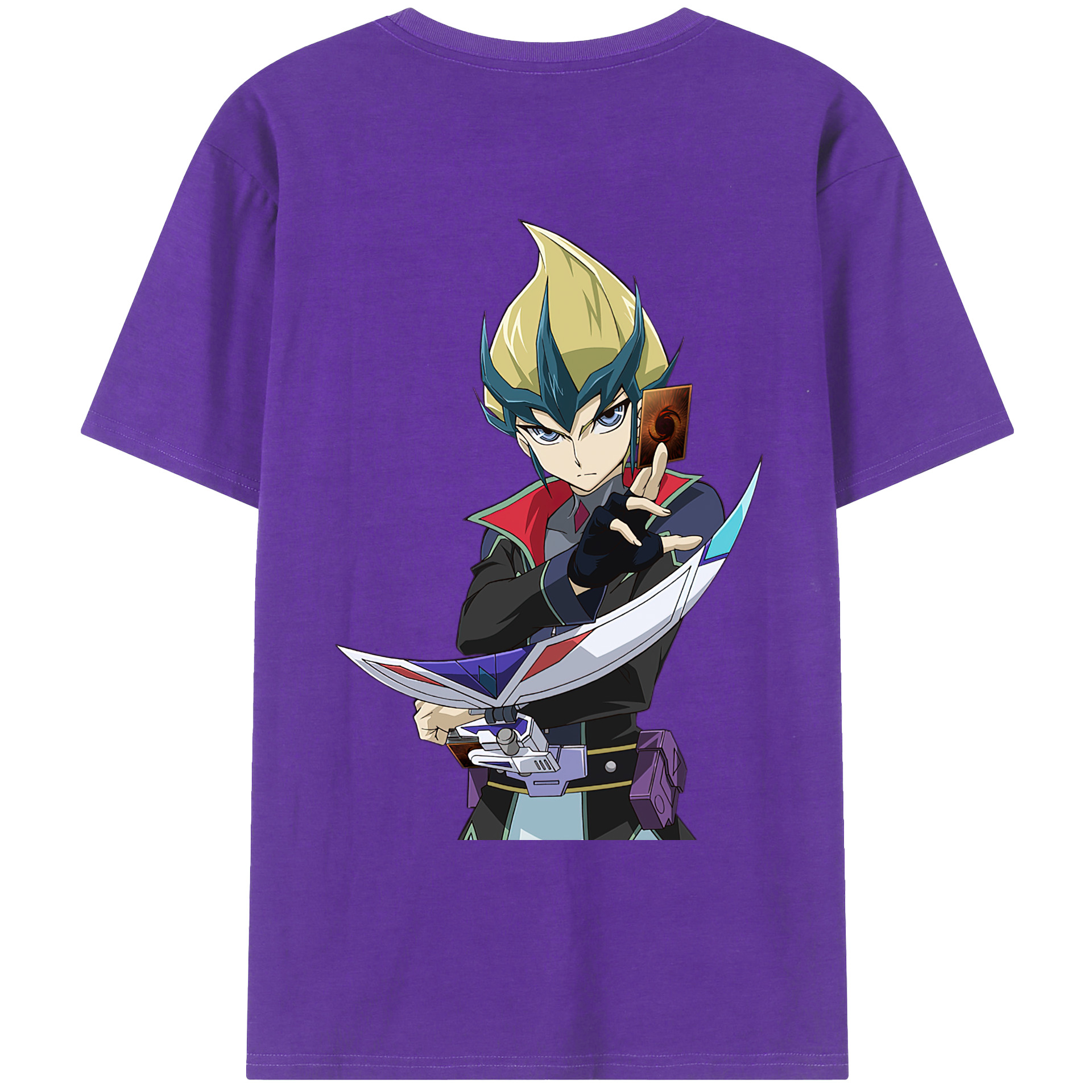 （画像用） 遊☆戯☆王 Yu-Gi-Oh! 綿100％ メンズ半袖Tシャツ（バックプリント） 通気性