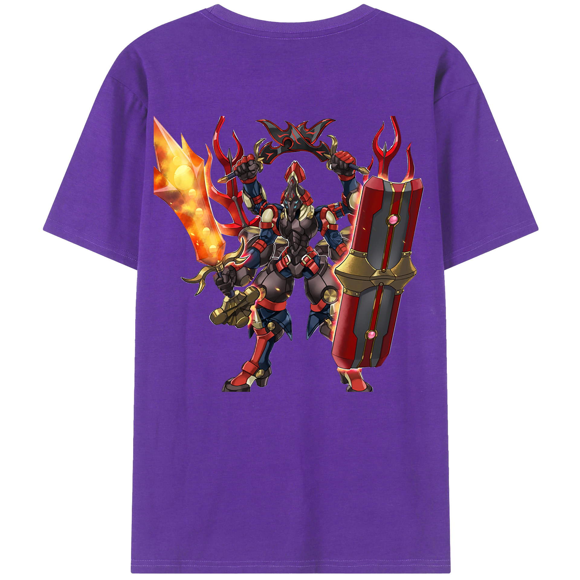 （画像用） 遊☆戯☆王 Yu-Gi-Oh! 綿100％ メンズ半袖Tシャツ（バックプリント） 通気性