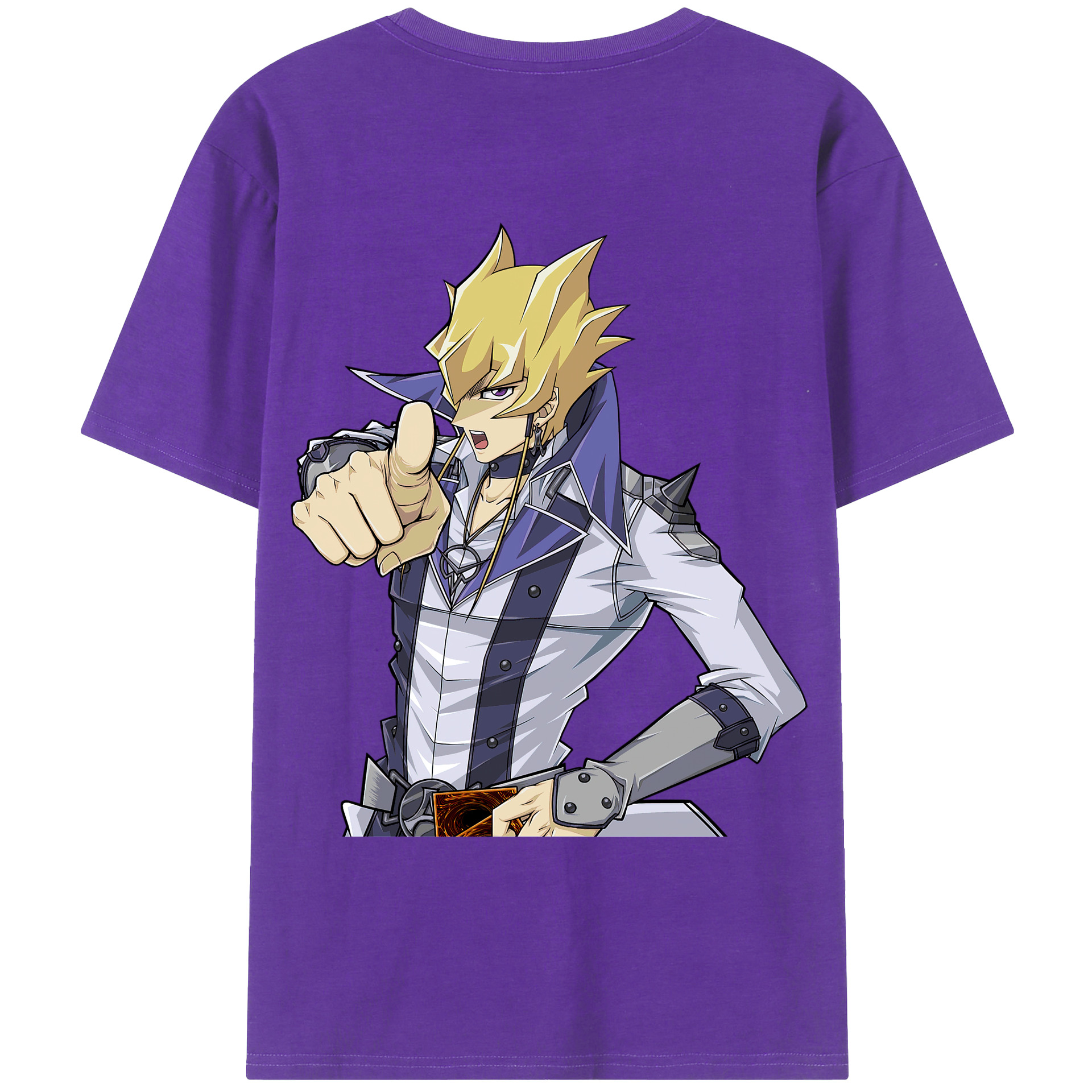 （画像用） 遊☆戯☆王 Yu-Gi-Oh! 綿100％ メンズ半袖Tシャツ（バックプリント） 通気性