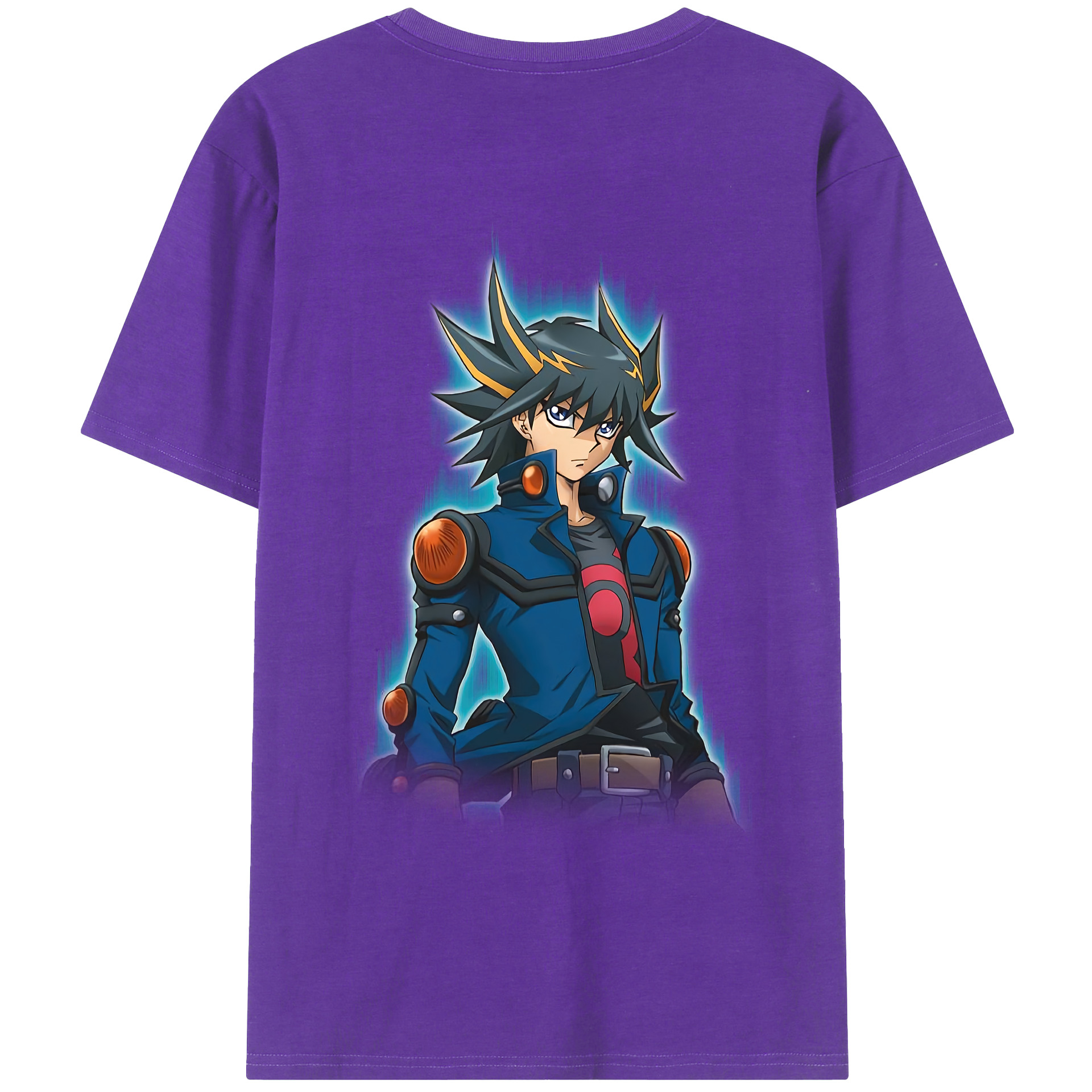 （画像用） 遊☆戯☆王 Yu-Gi-Oh! 綿100％ メンズ半袖Tシャツ（バックプリント） 通気性