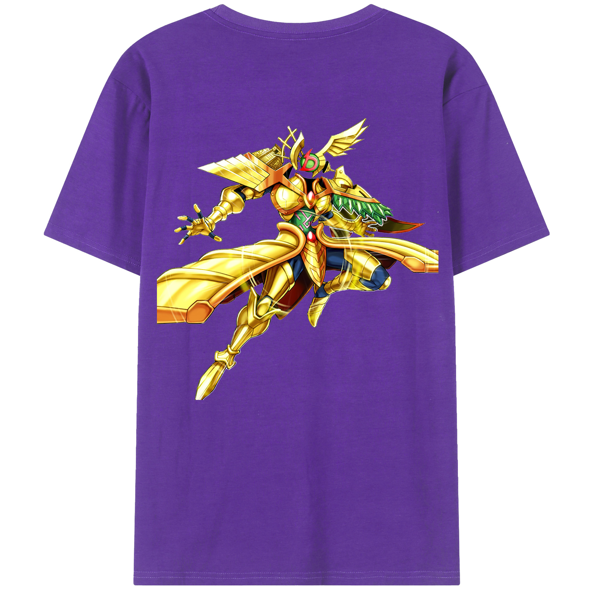 （画像用） 遊☆戯☆王 Yu-Gi-Oh! 綿100％ メンズ半袖Tシャツ（バックプリント） 通気性