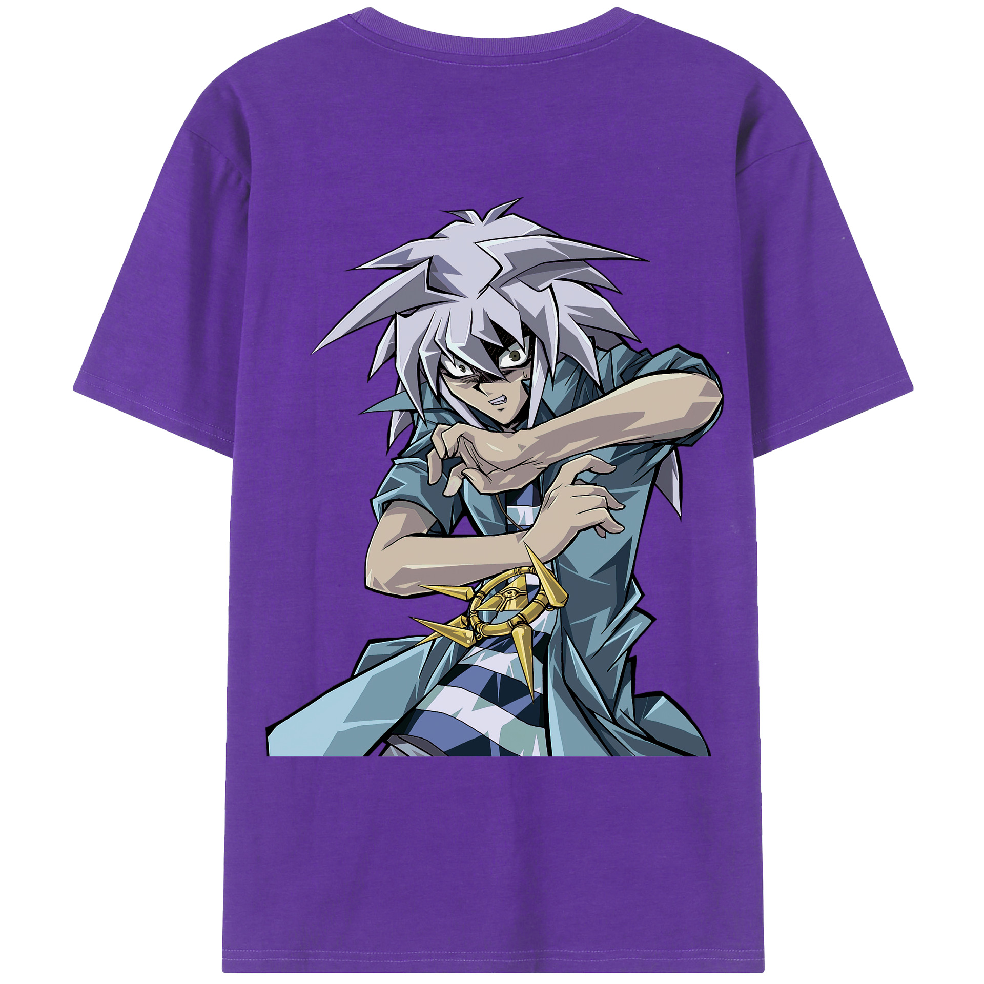 （画像用） 遊☆戯☆王 Yu-Gi-Oh! 綿100％ メンズ半袖Tシャツ（バックプリント） 通気性