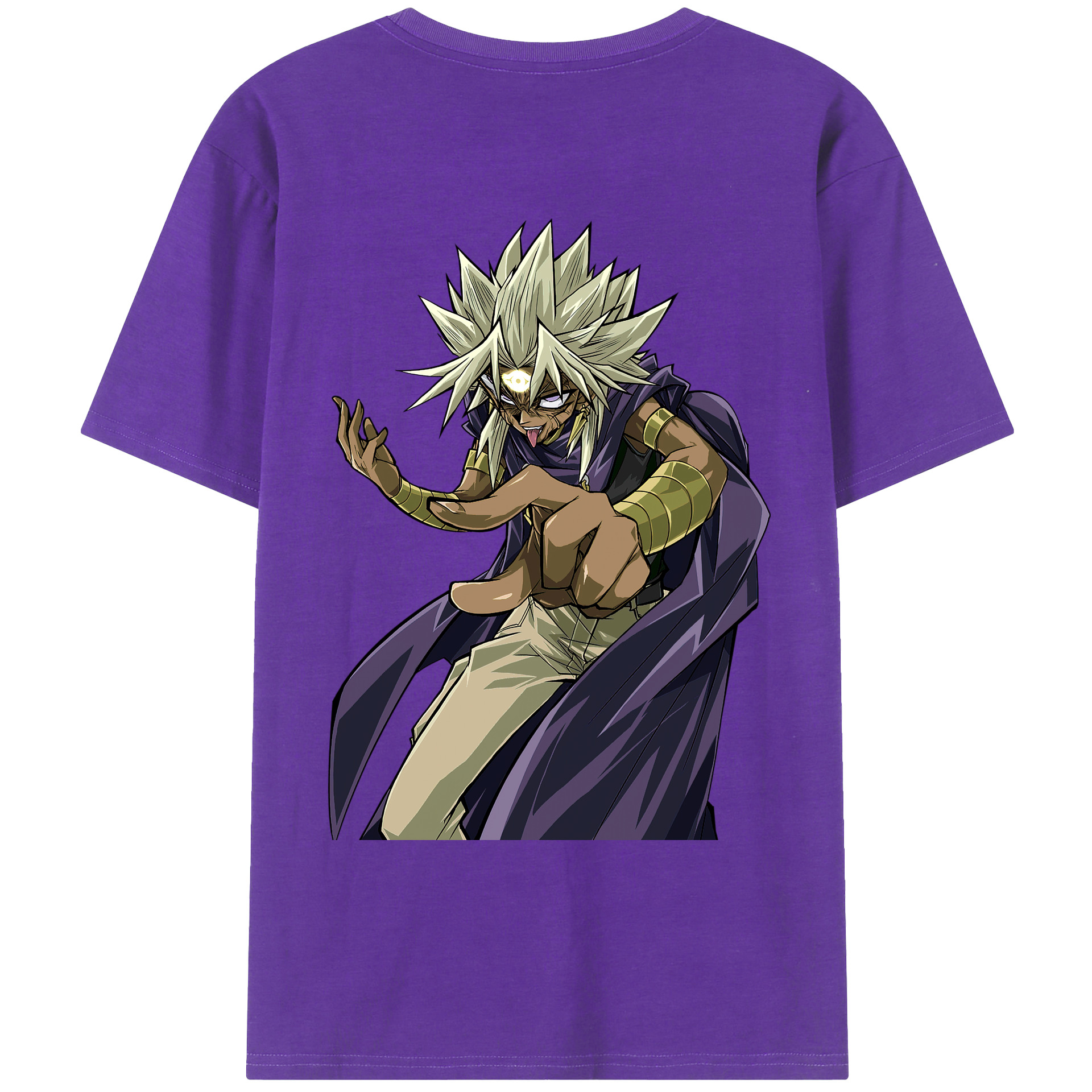 （画像用） 遊☆戯☆王 Yu-Gi-Oh! 綿100％ メンズ半袖Tシャツ（バックプリント） 通気性