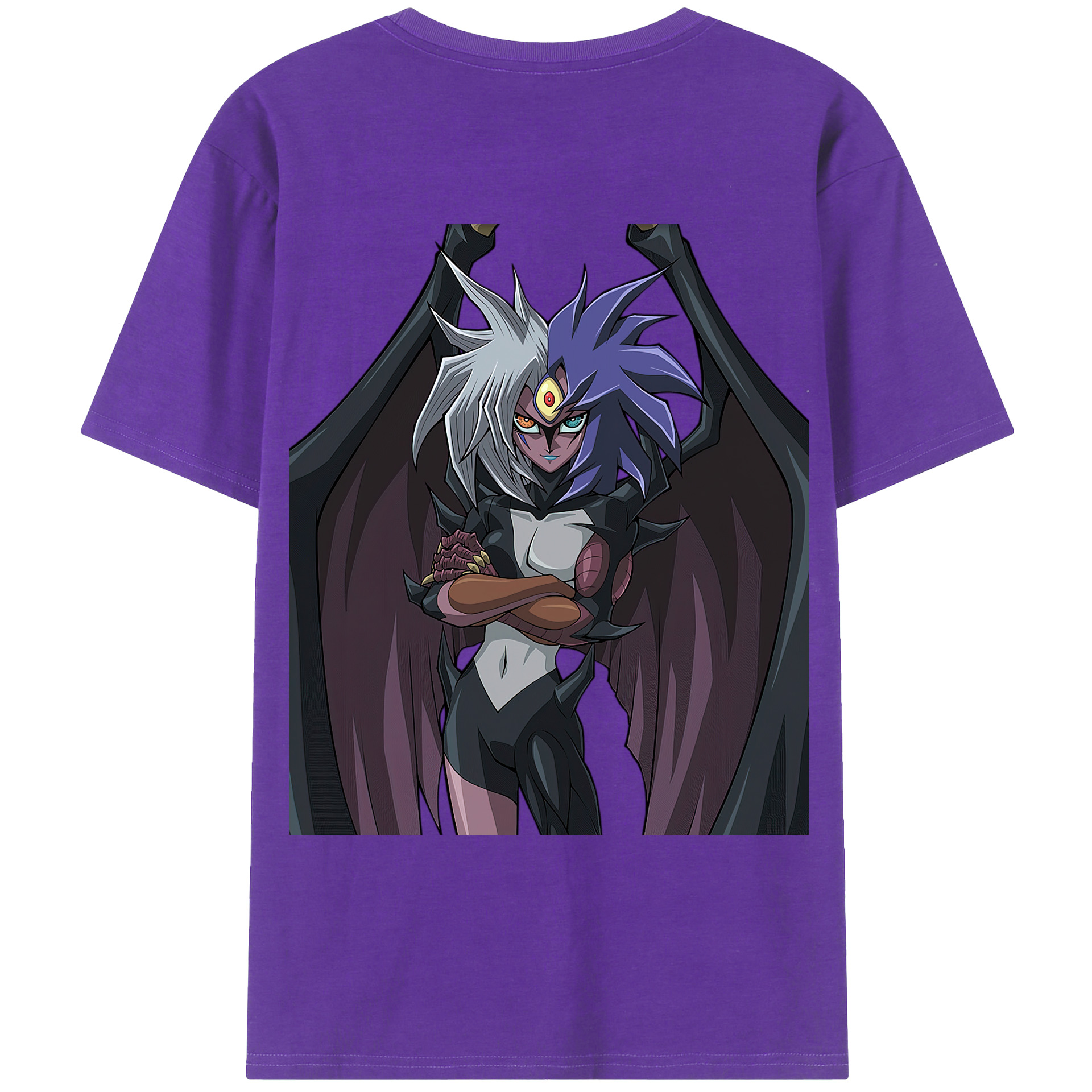 （画像用） 遊☆戯☆王 Yu-Gi-Oh! 綿100％ メンズ半袖Tシャツ（バックプリント） 通気性