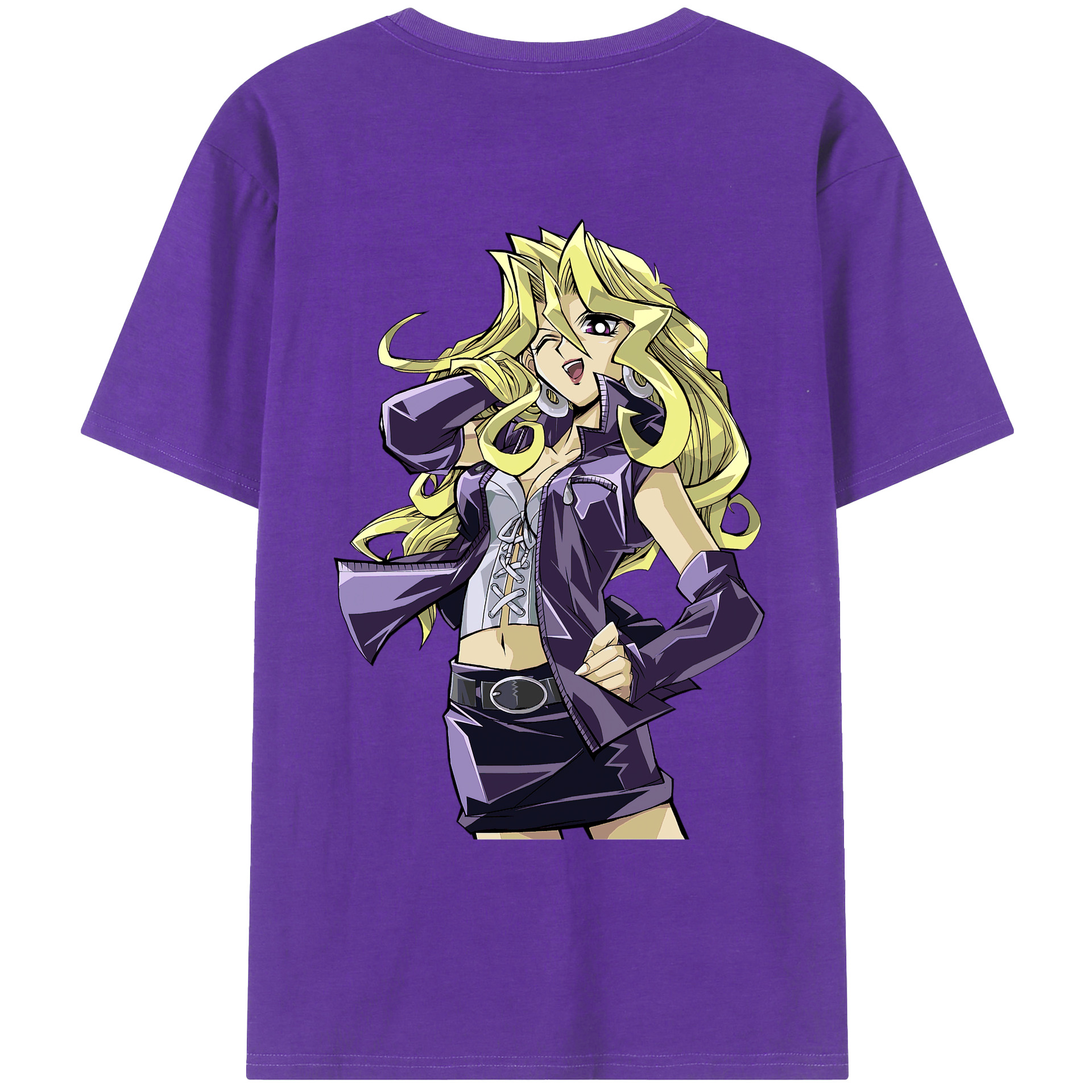 （画像用） 遊☆戯☆王 Yu-Gi-Oh! 綿100％ メンズ半袖Tシャツ（バックプリント） 通気性