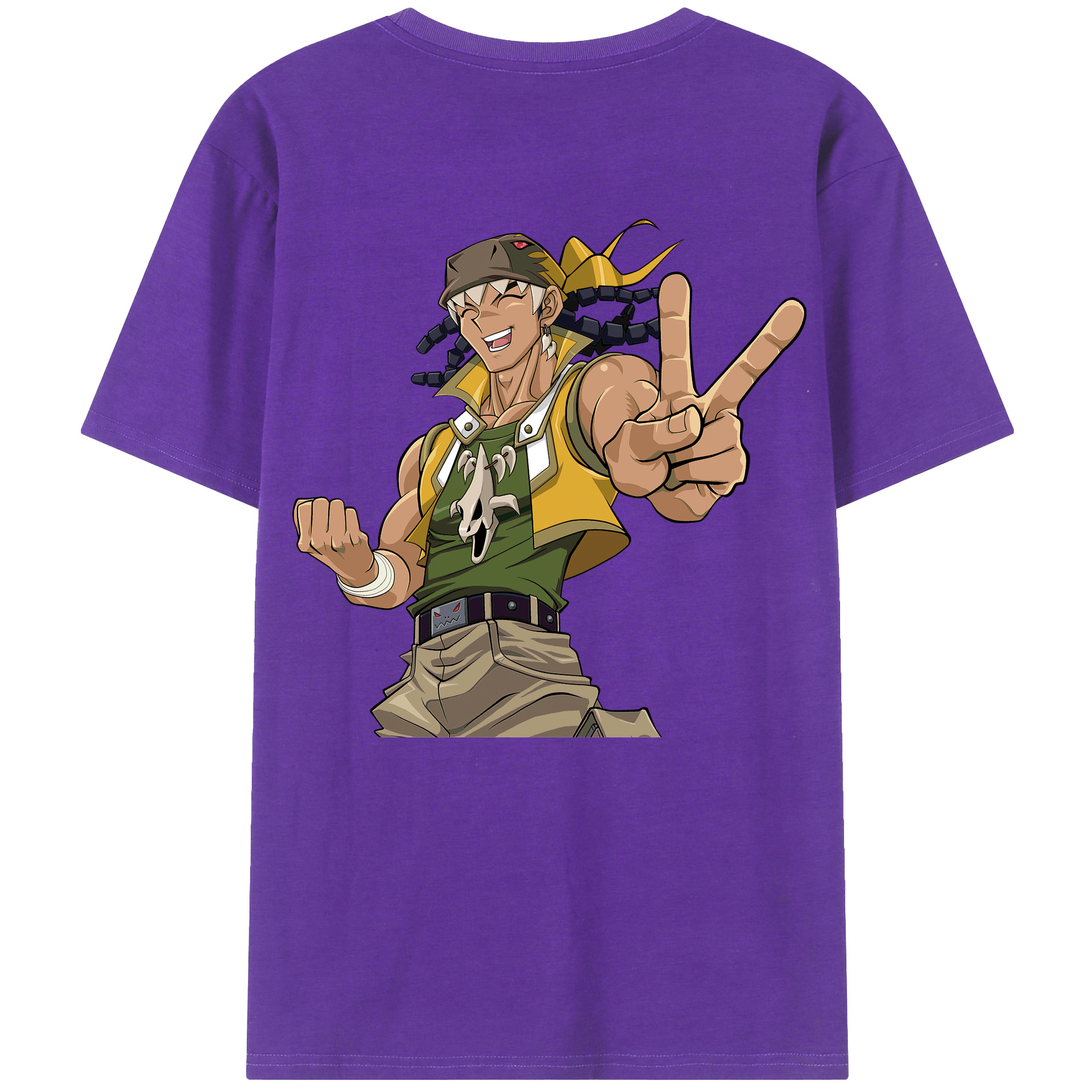 （画像用） 遊☆戯☆王 Yu-Gi-Oh! 綿100％ メンズ半袖Tシャツ（バックプリント） 通気性