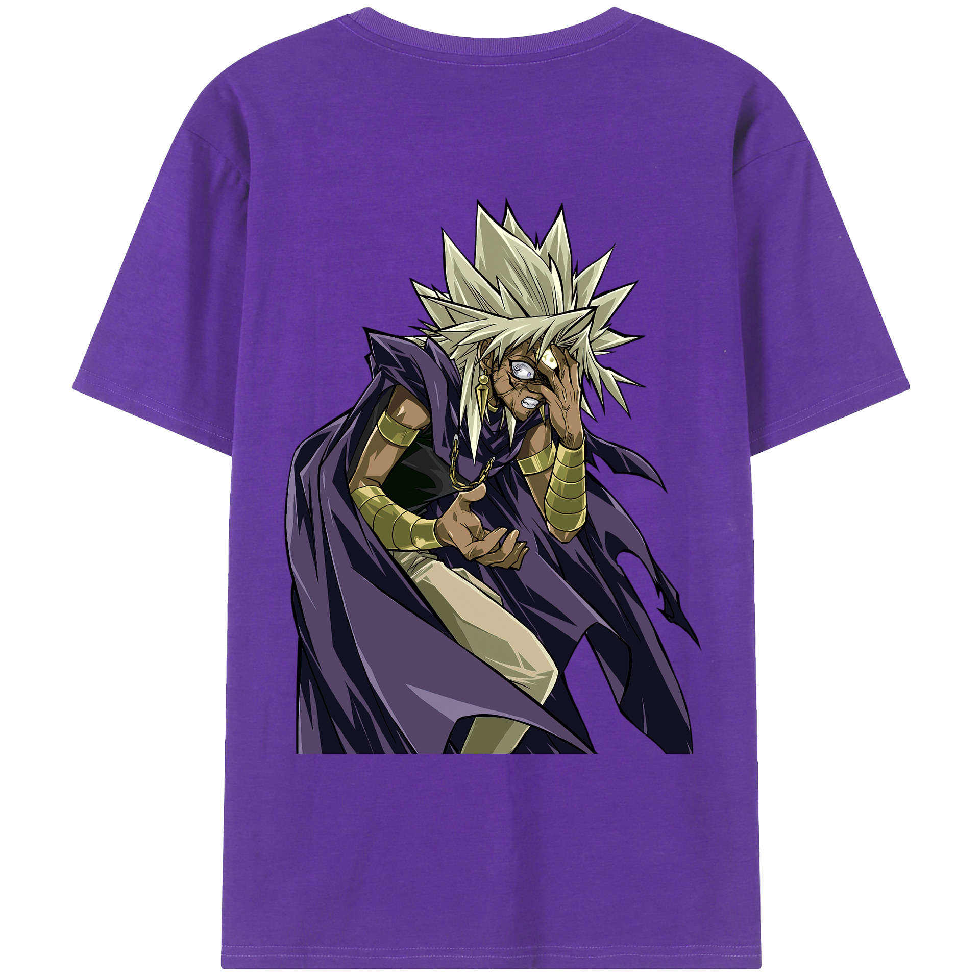 （画像用） 遊☆戯☆王 Yu-Gi-Oh! 綿100％ メンズ半袖Tシャツ（バックプリント） 通気性