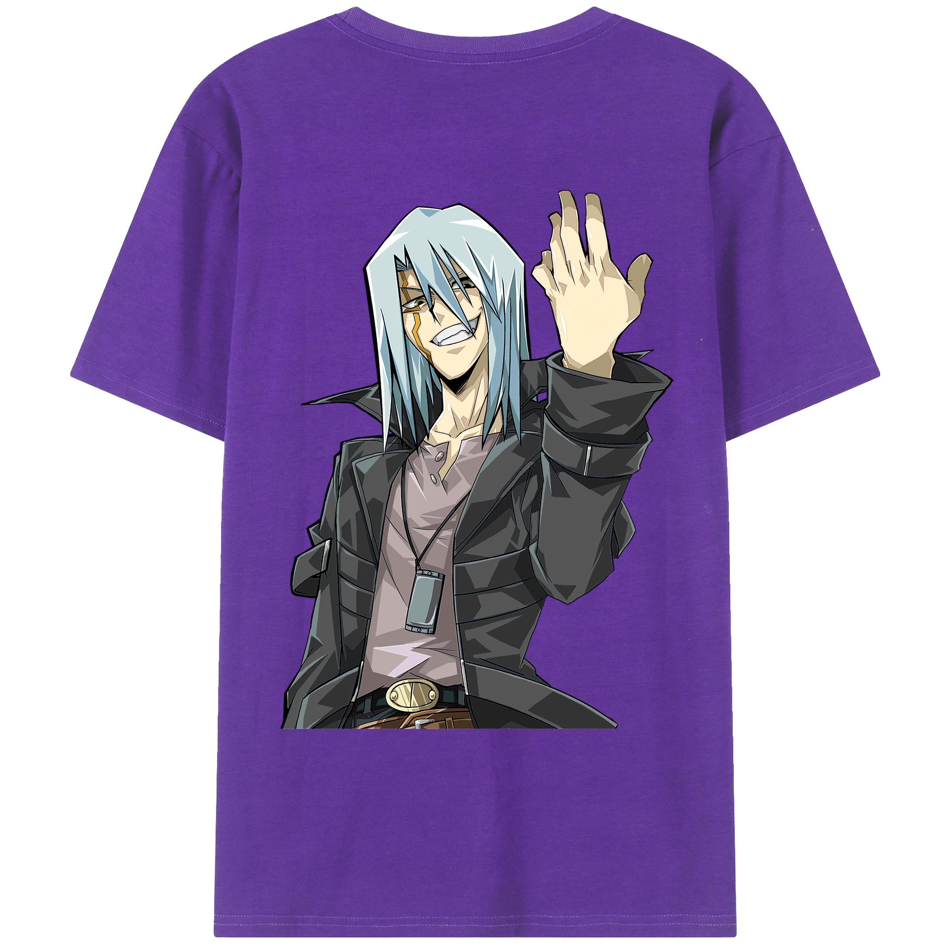 （画像用） 遊☆戯☆王 Yu-Gi-Oh! 綿100％ メンズ半袖Tシャツ（バックプリント） 通気性