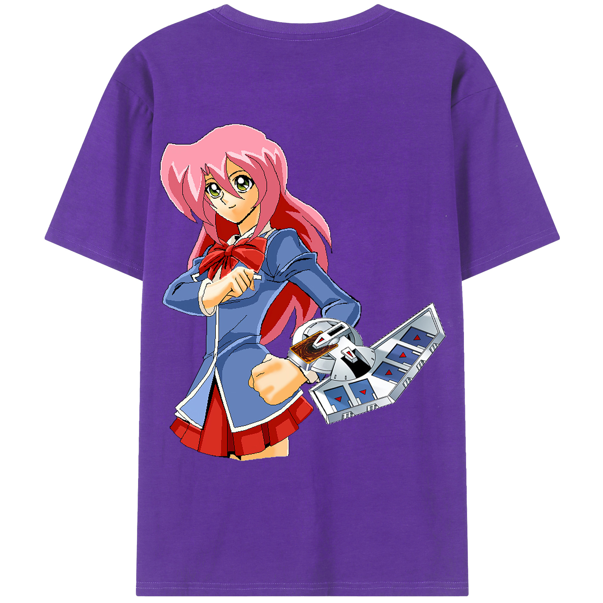 （画像用） 遊☆戯☆王 Yu-Gi-Oh! 綿100％ メンズ半袖Tシャツ（バックプリント） 通気性