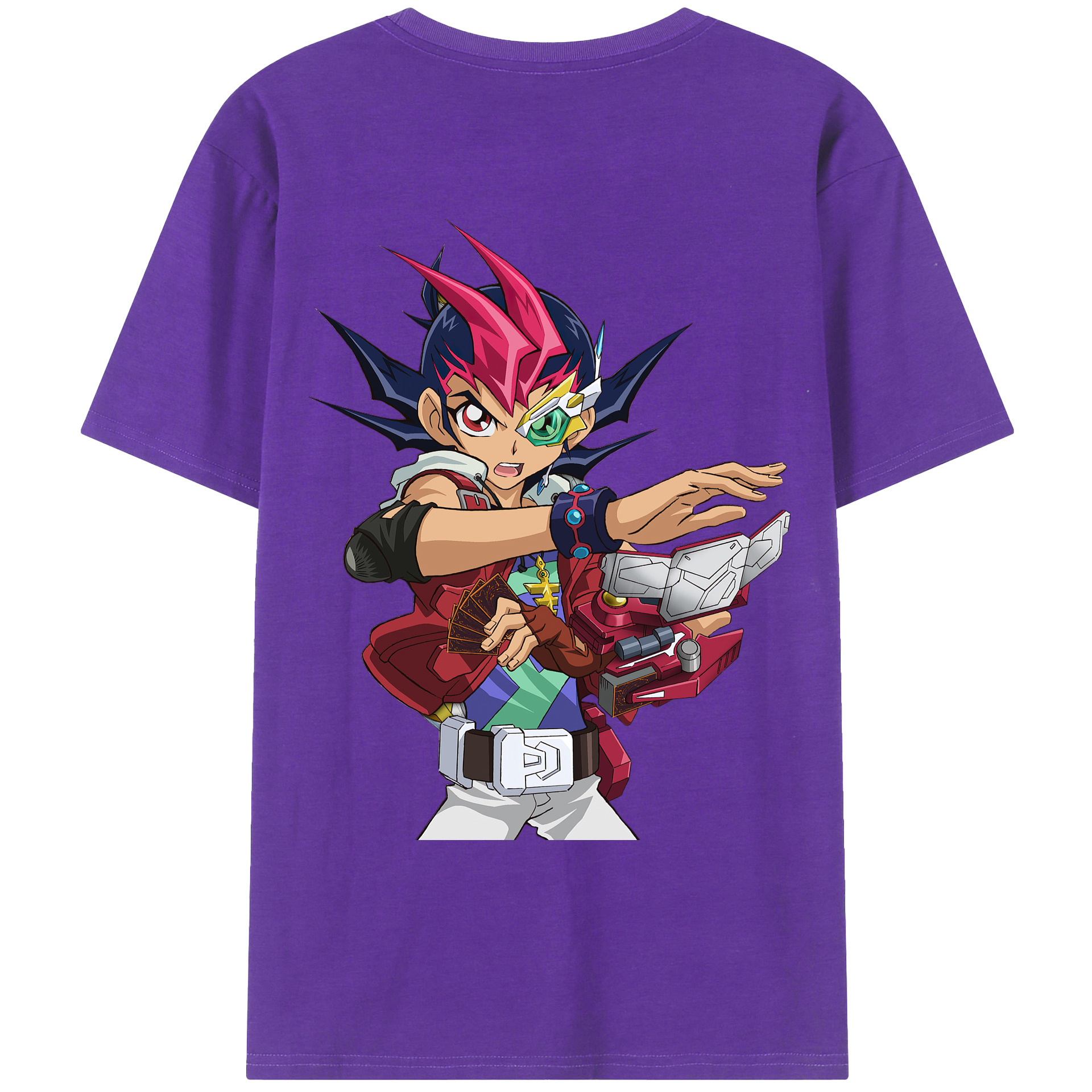 （画像用） 遊☆戯☆王 Yu-Gi-Oh! 綿100％ メンズ半袖Tシャツ（バックプリント） 通気性
