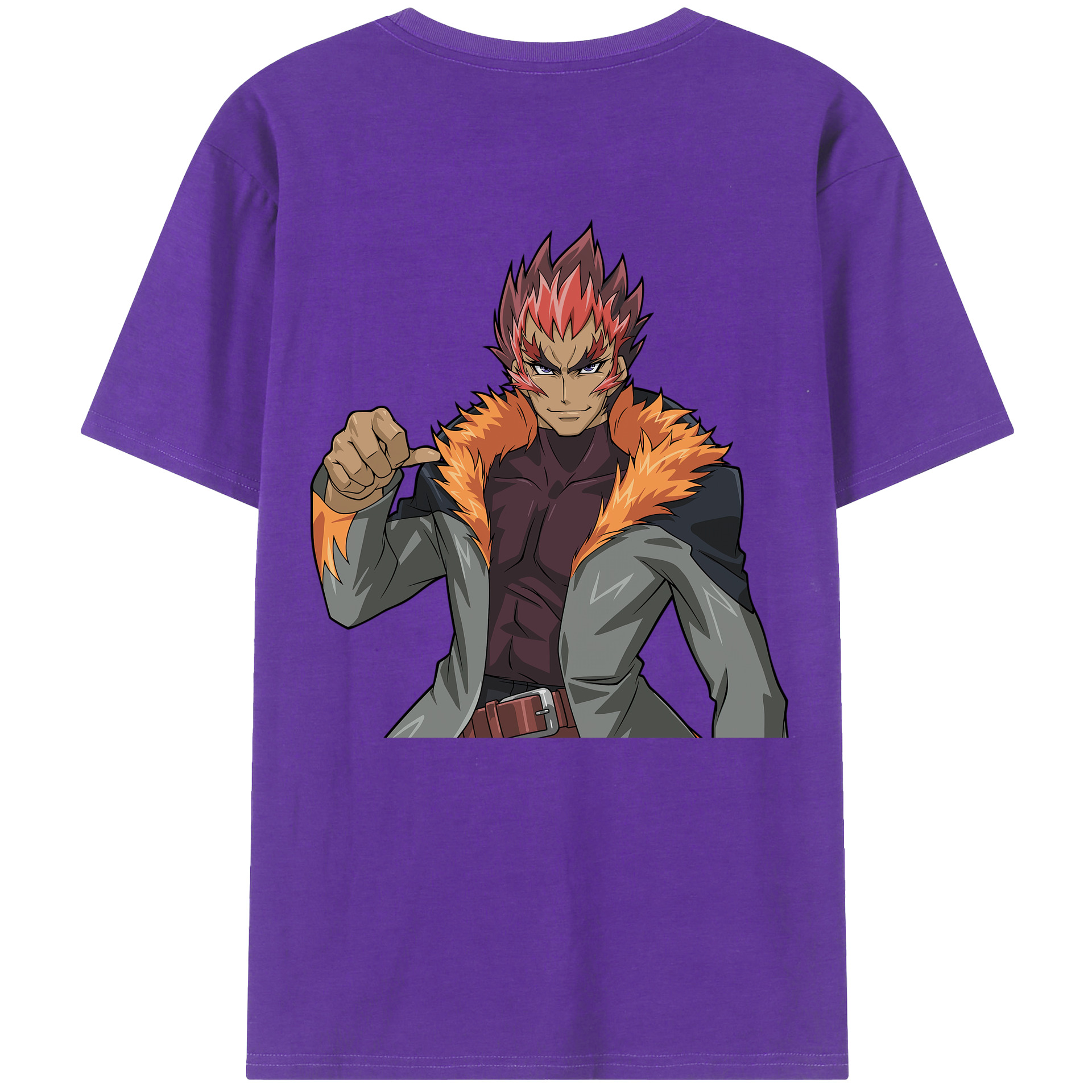 （画像用） 遊☆戯☆王 Yu-Gi-Oh! 綿100％ メンズ半袖Tシャツ（バックプリント） 通気性