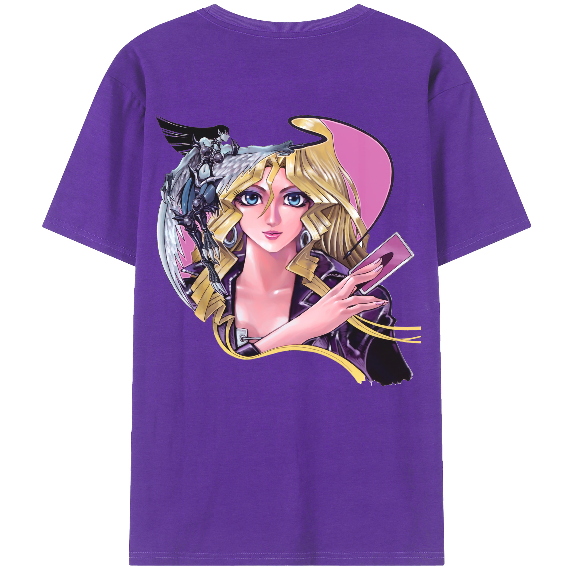 （画像用） 遊☆戯☆王 Yu-Gi-Oh! 綿100％ メンズ半袖Tシャツ（バックプリント） 通気性
