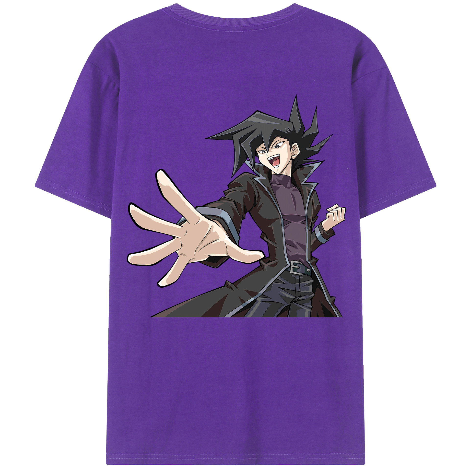 （画像用） 遊☆戯☆王 Yu-Gi-Oh! 綿100％ メンズ半袖Tシャツ（バックプリント） 通気性