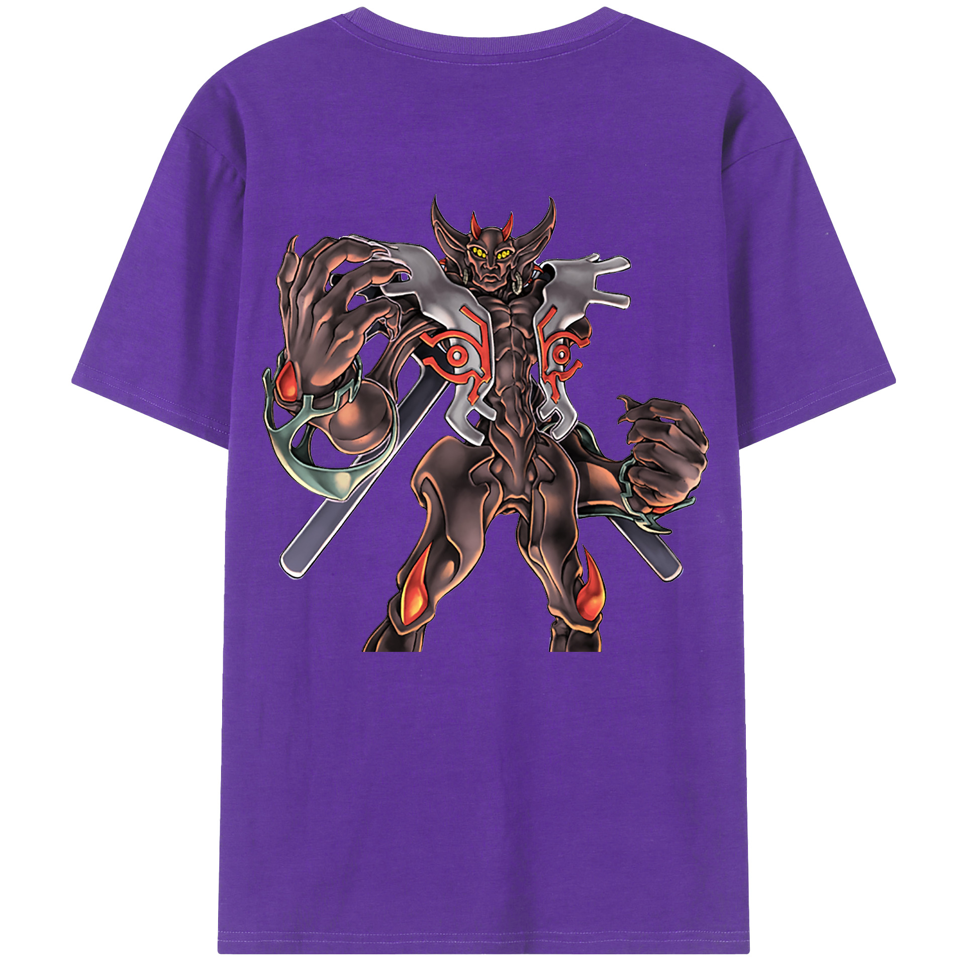 （画像用） 遊☆戯☆王 Yu-Gi-Oh! 綿100％ メンズ半袖Tシャツ（バックプリント） 通気性
