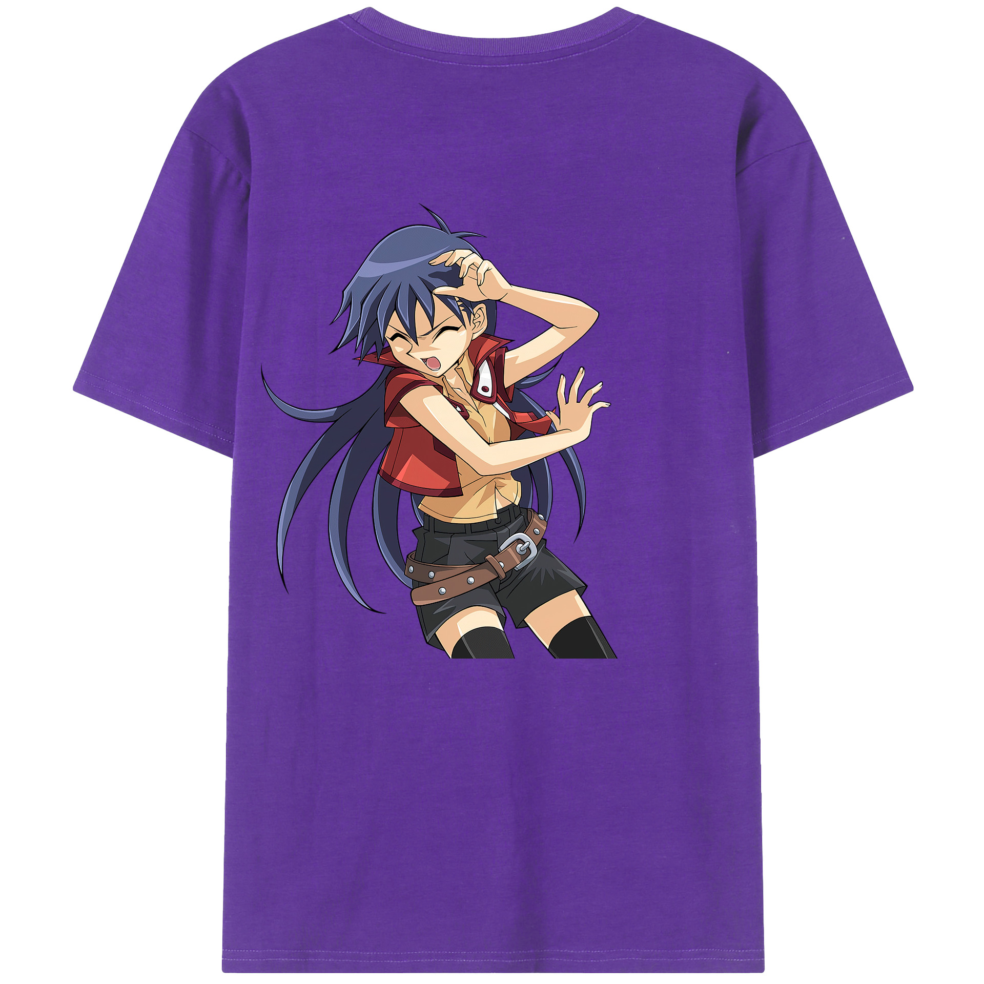 （画像用） 遊☆戯☆王 Yu-Gi-Oh! 綿100％ メンズ半袖Tシャツ（バックプリント） 通気性