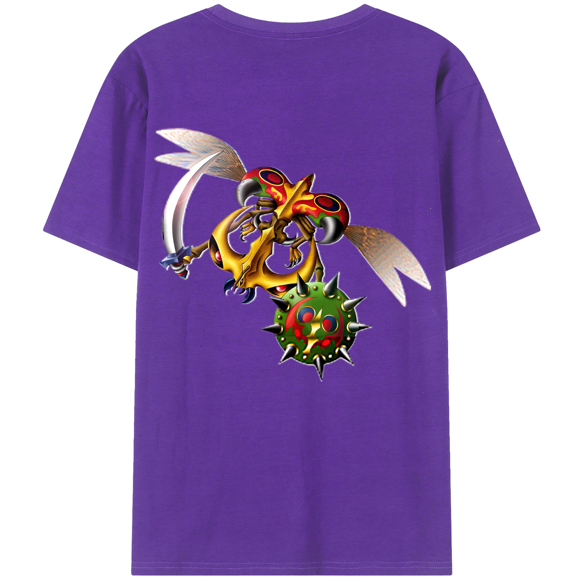 （画像用） 遊☆戯☆王 Yu-Gi-Oh! 綿100％ メンズ半袖Tシャツ（バックプリント） 通気性