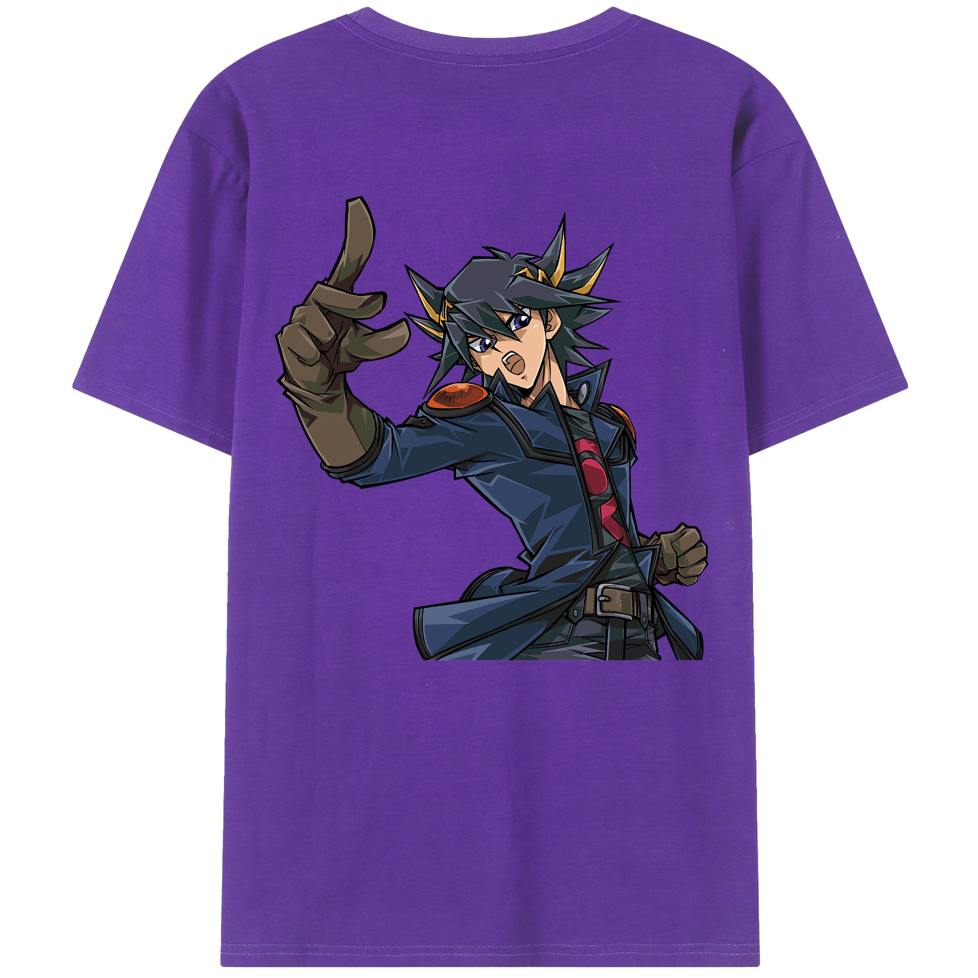 （画像用） 遊☆戯☆王 Yu-Gi-Oh! 綿100％ メンズ半袖Tシャツ（バックプリント） 通気性