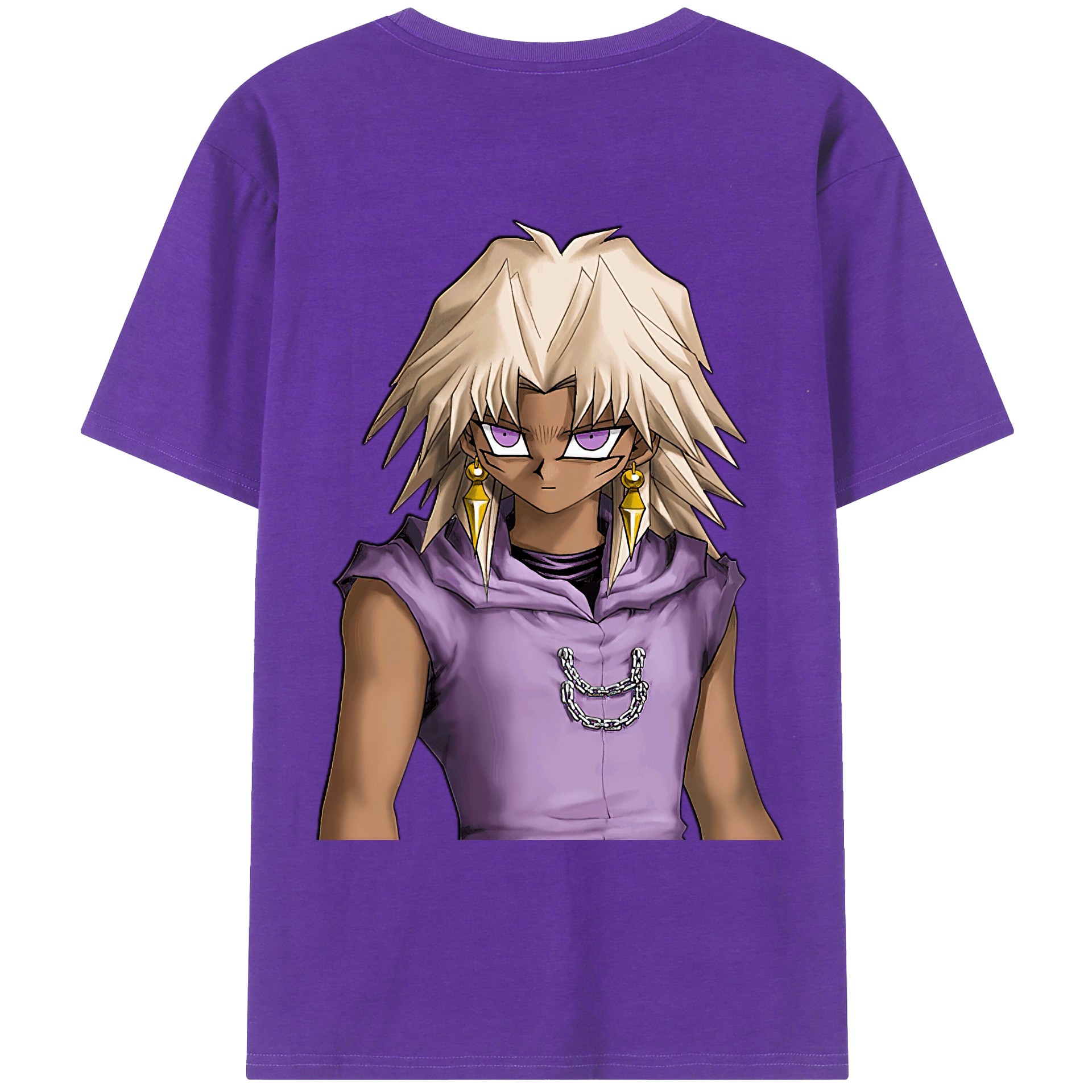 （画像用） 遊☆戯☆王 Yu-Gi-Oh! 綿100％ メンズ半袖Tシャツ（バックプリント） 通気性