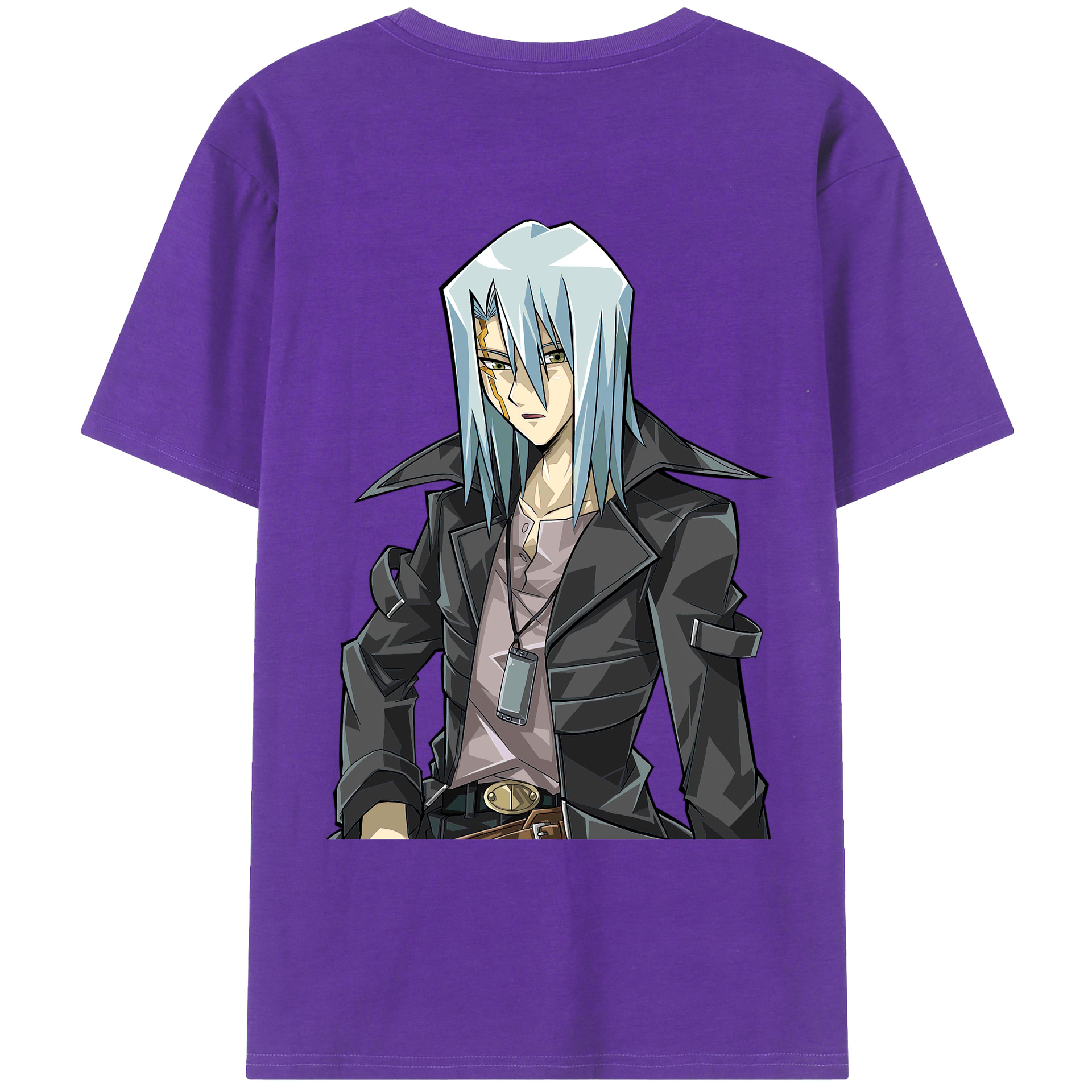 （画像用） 遊☆戯☆王 Yu-Gi-Oh! 綿100％ メンズ半袖Tシャツ（バックプリント） 通気性