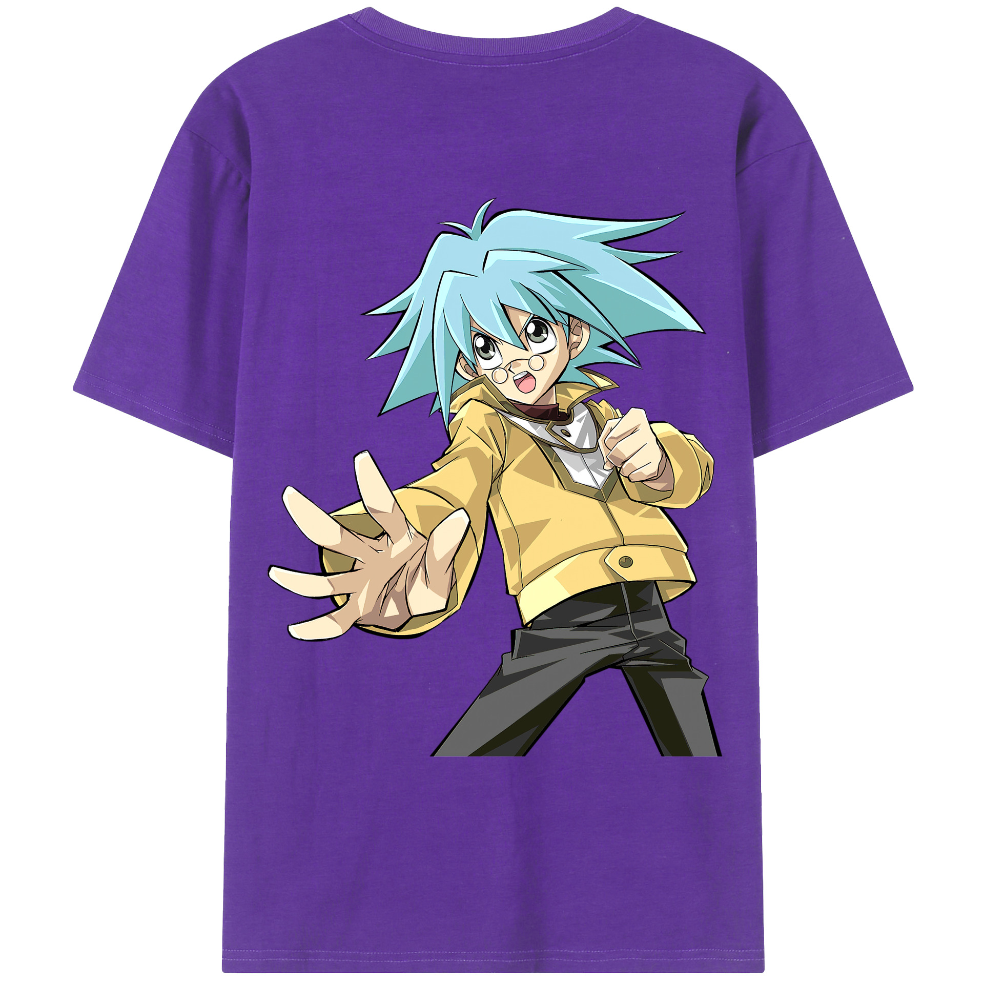 （画像用） 遊☆戯☆王 Yu-Gi-Oh! 綿100％ メンズ半袖Tシャツ（バックプリント） 通気性