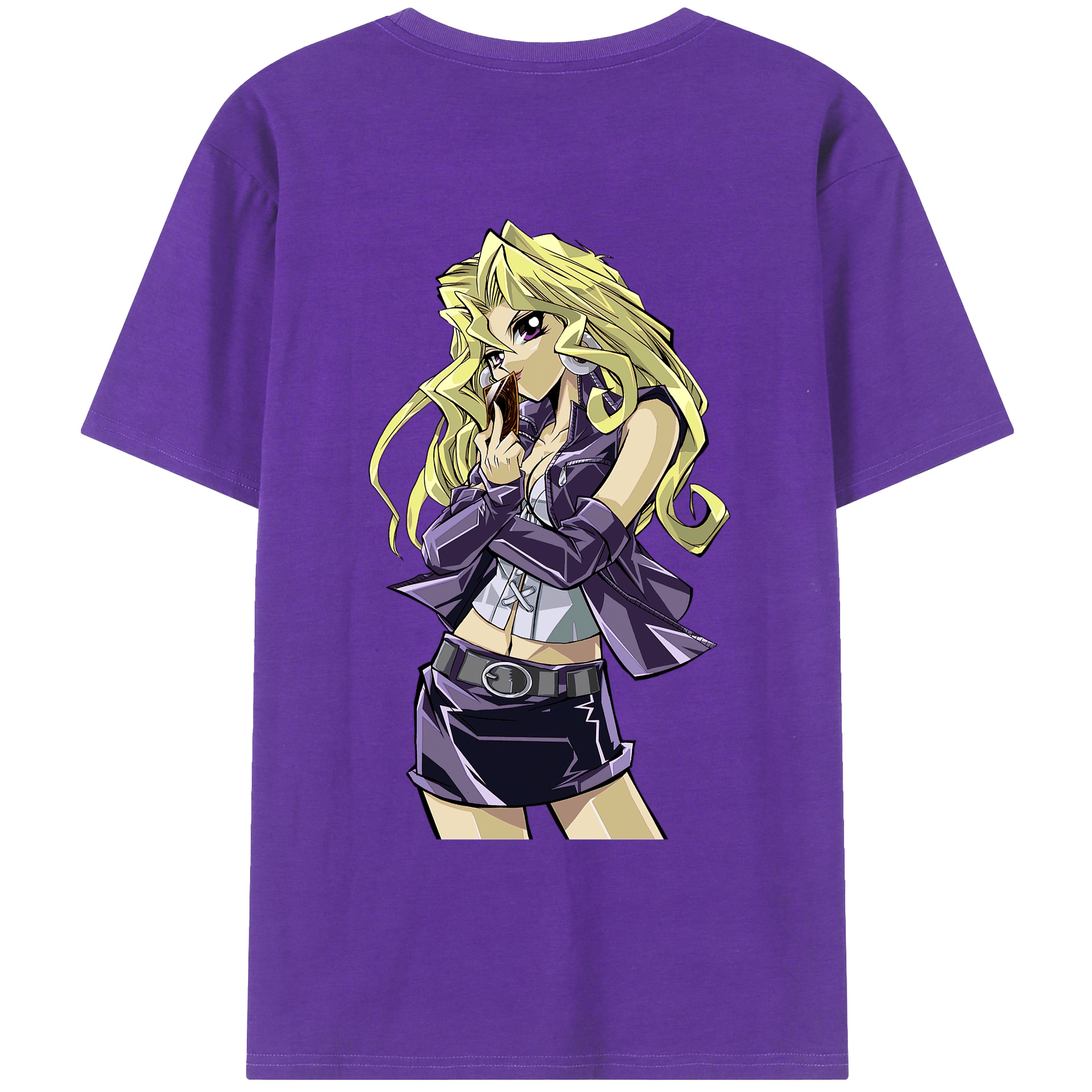 （画像用） 遊☆戯☆王 Yu-Gi-Oh! 綿100％ メンズ半袖Tシャツ（バックプリント） 通気性