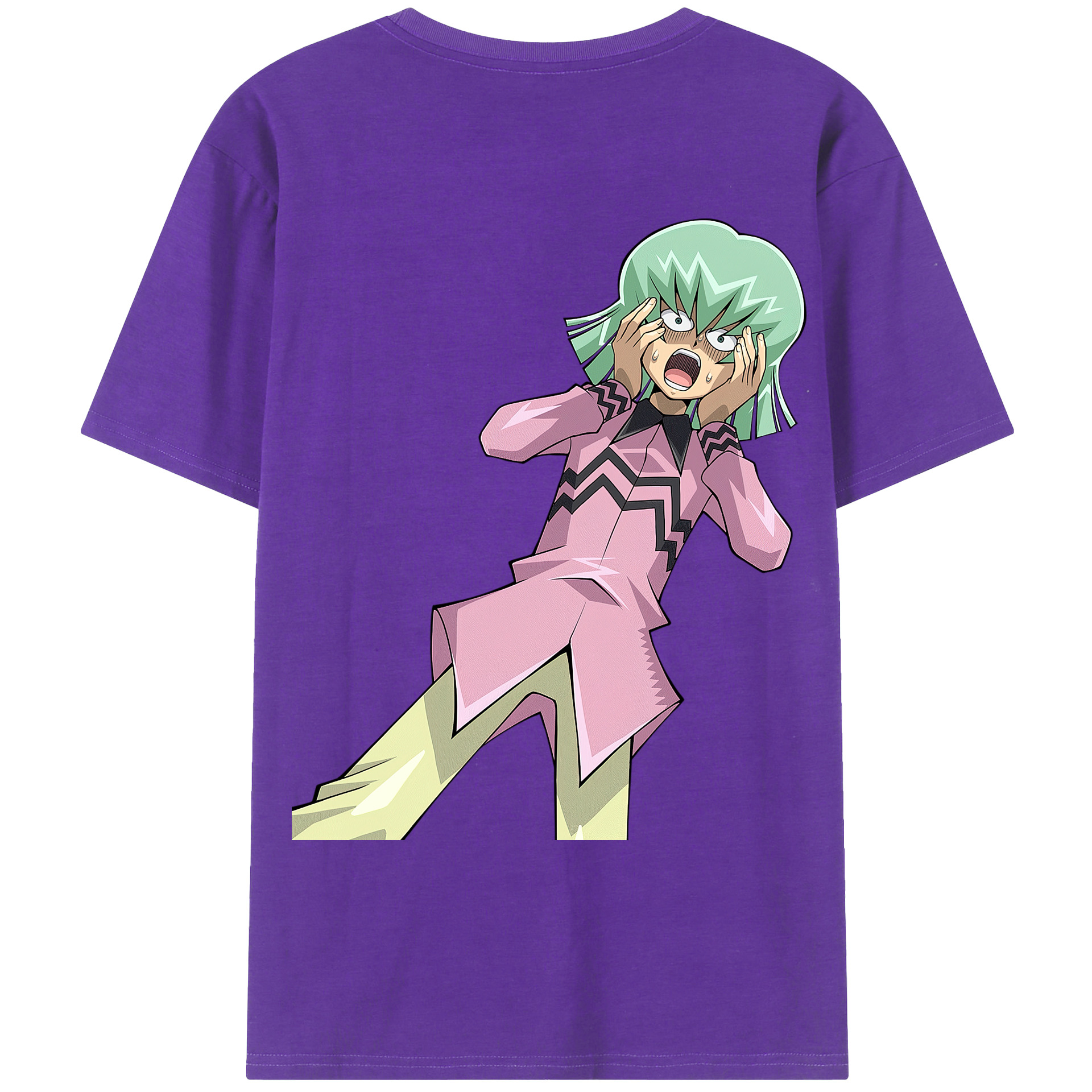 （画像用） 遊☆戯☆王 Yu-Gi-Oh! 綿100％ メンズ半袖Tシャツ（バックプリント） 通気性