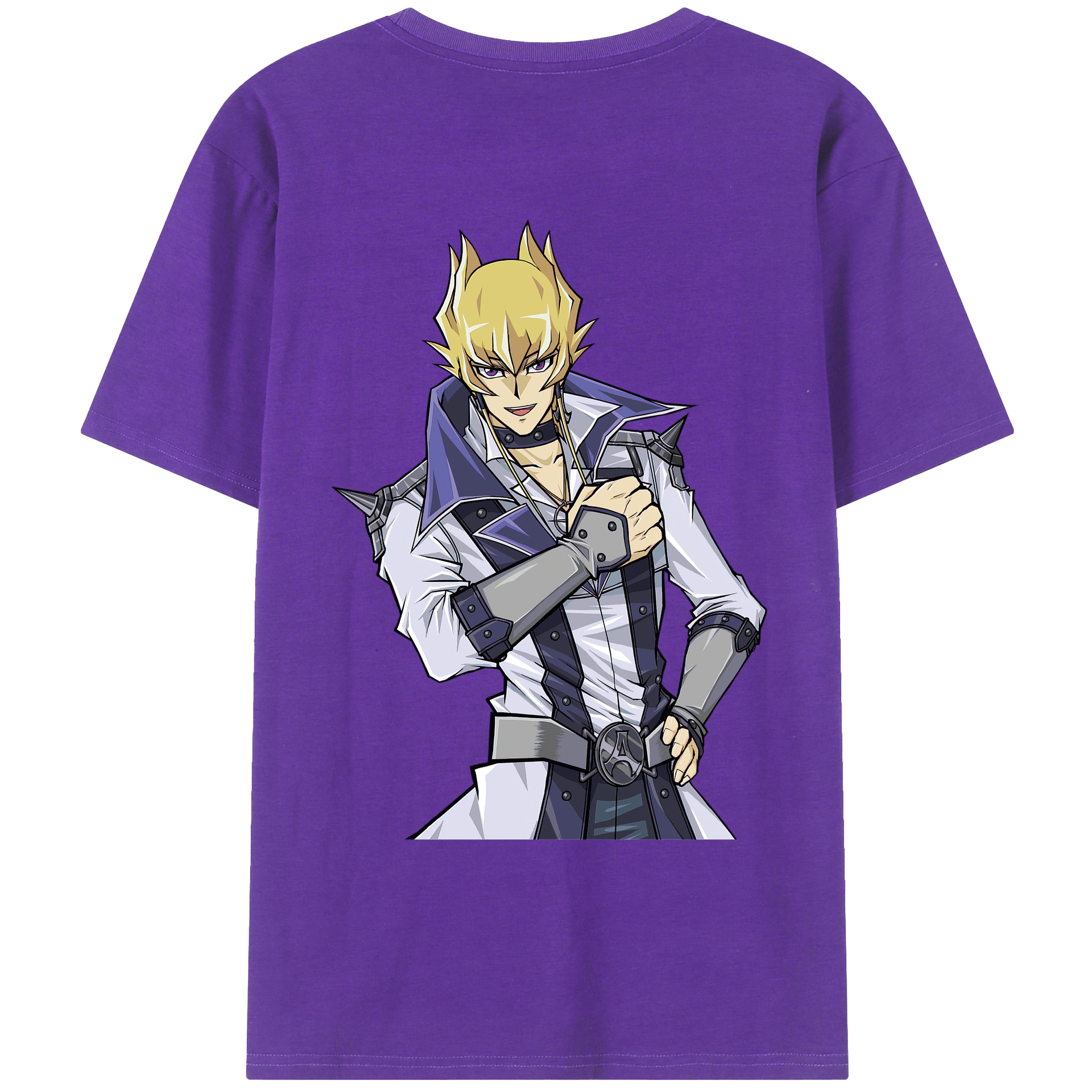 （画像用） 遊☆戯☆王 Yu-Gi-Oh! 綿100％ メンズ半袖Tシャツ（バックプリント） 通気性